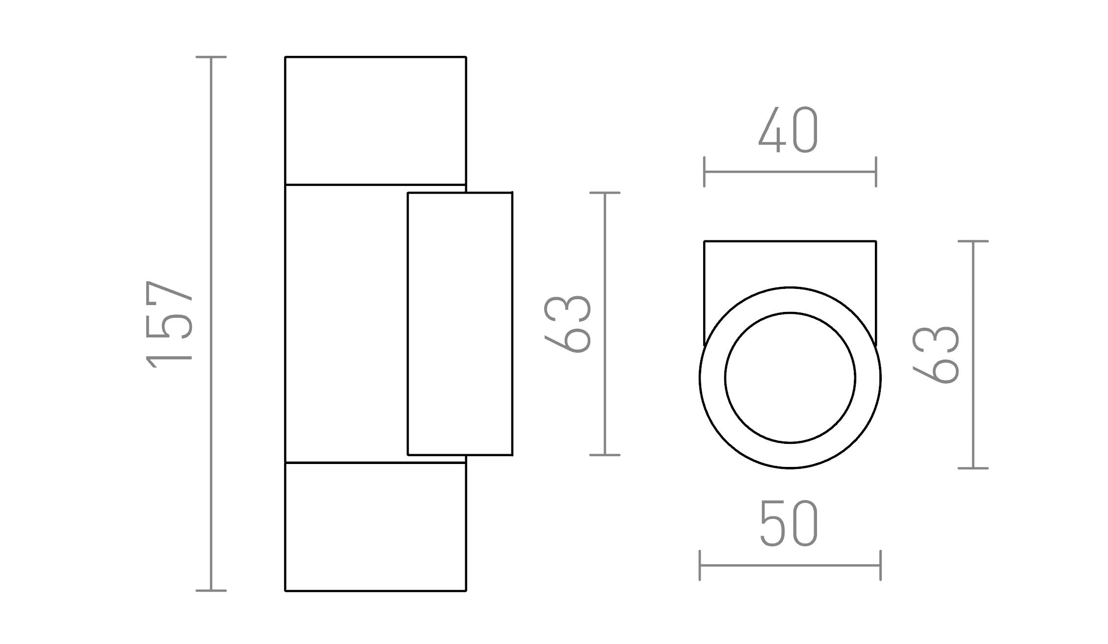 MICO II nástenná lampa - Product sketch