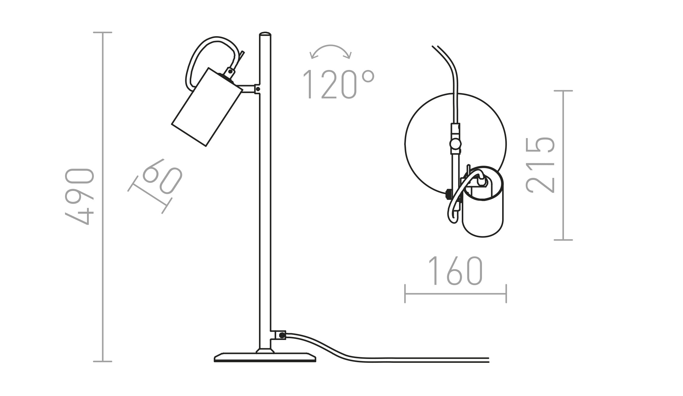 BUGSY Tischleuchte lampe - Product sketch