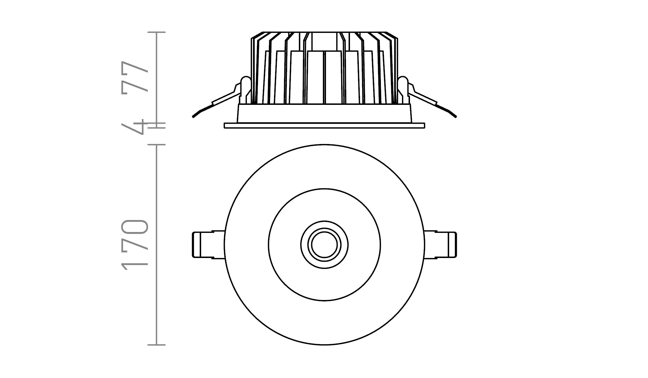 LOOKER 17 recessed lamp - Product sketch