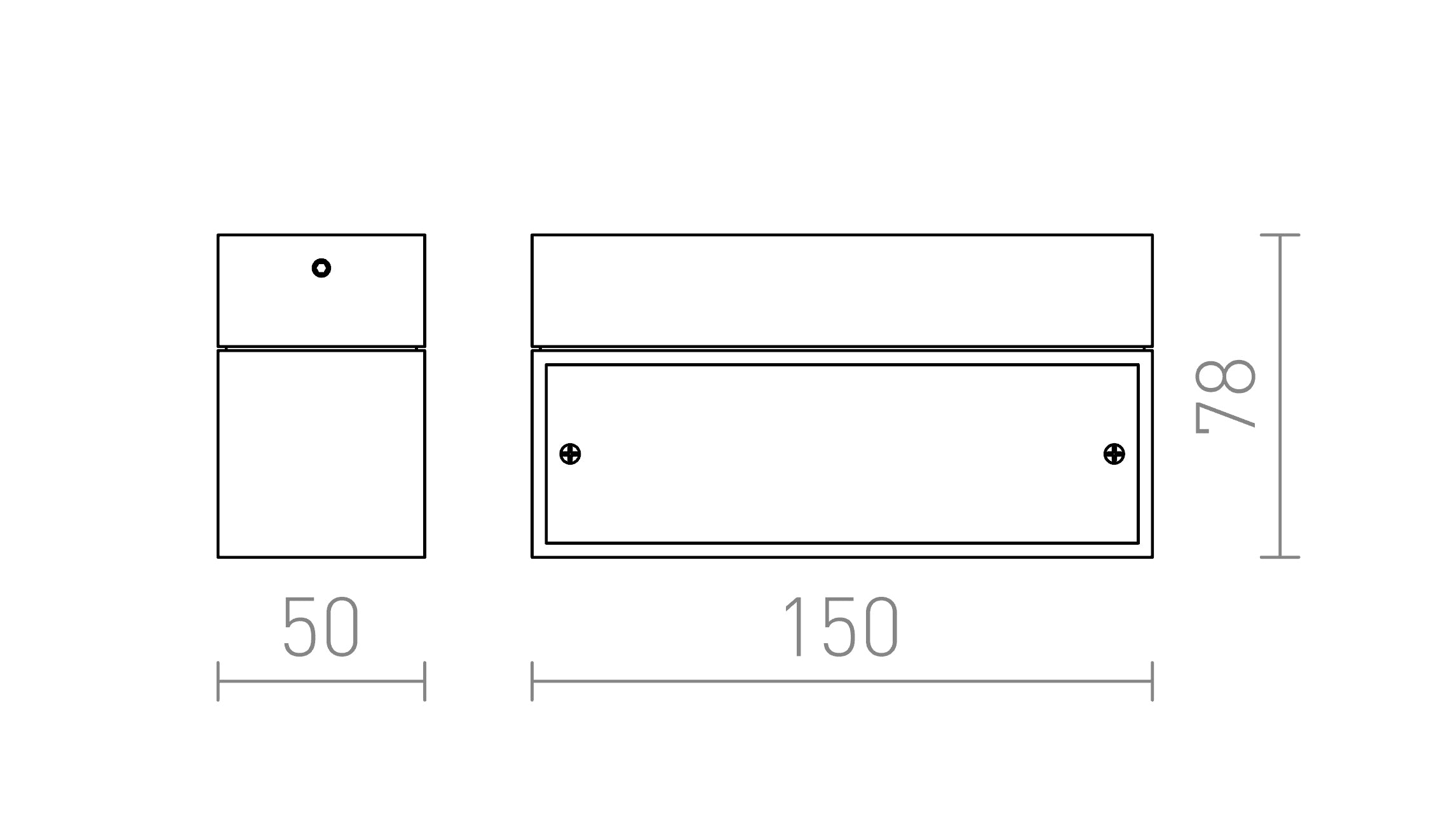 ADVANTAGE VI Επιτοίχιος λαμπτήρας - Product sketch