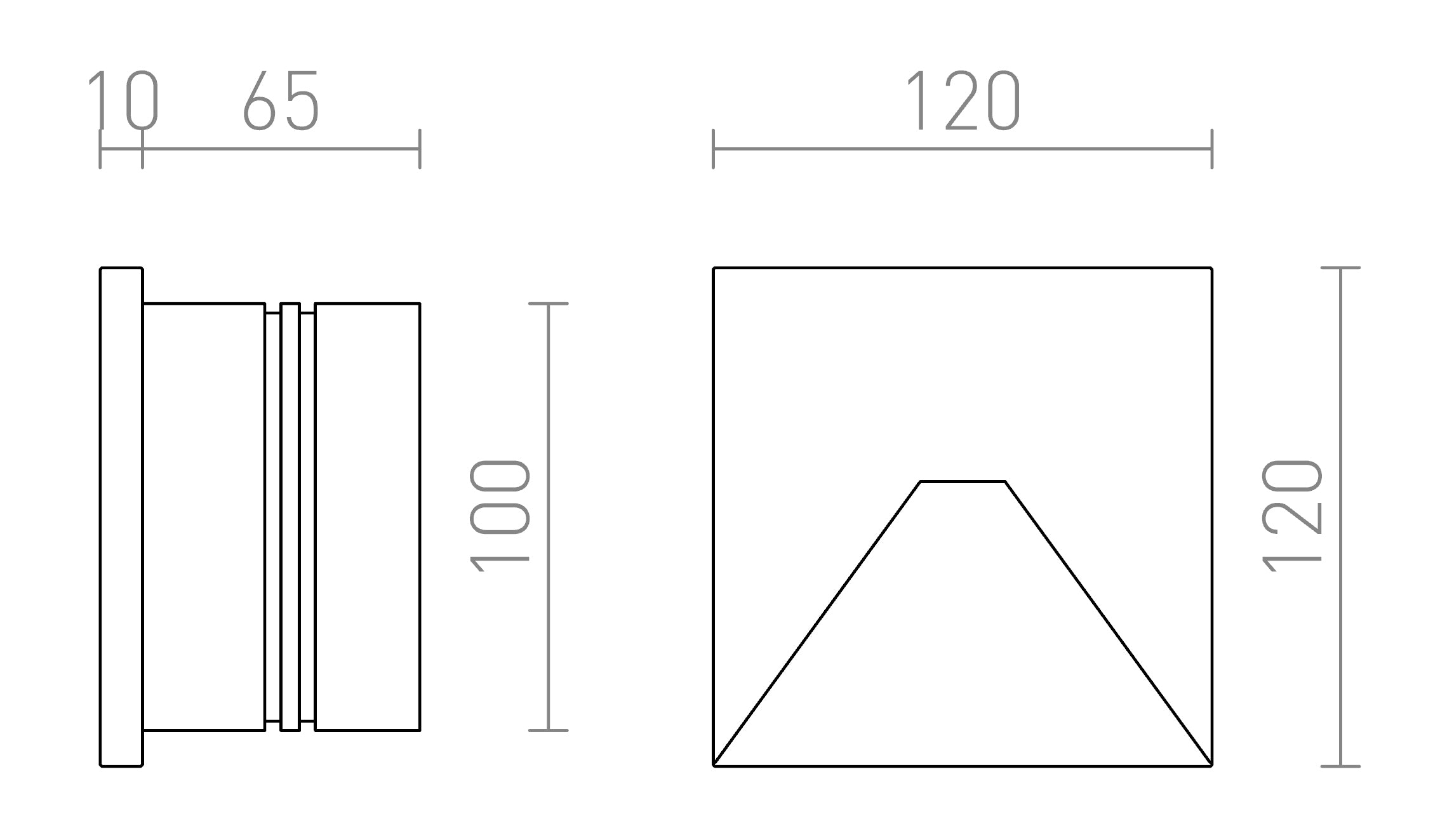CRISPI inbouwlamp lamp - Product sketch