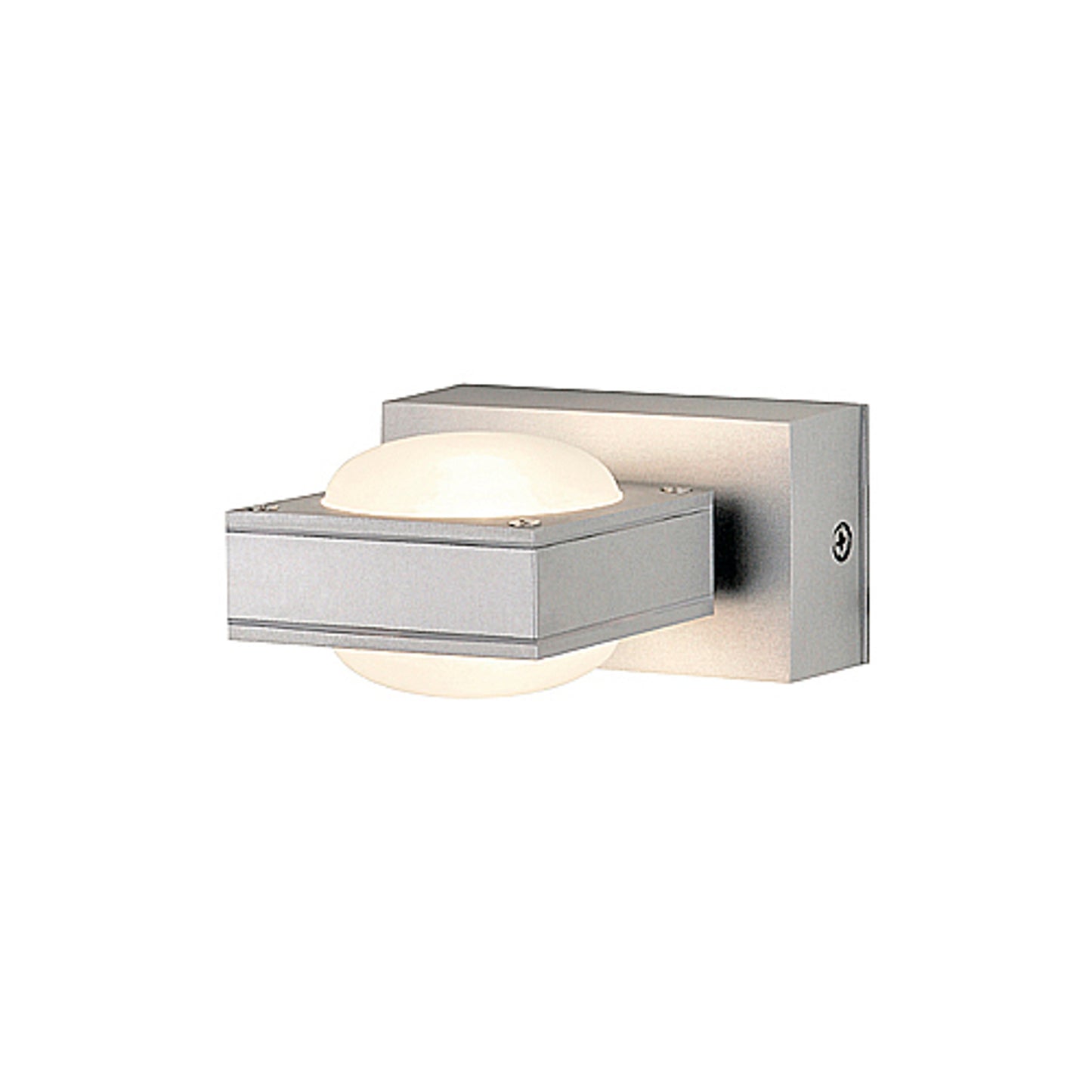 RENDL Outlet BULFLAT II wall silver grey satinated glass 230V/12V G4 20W IP44 229684 1