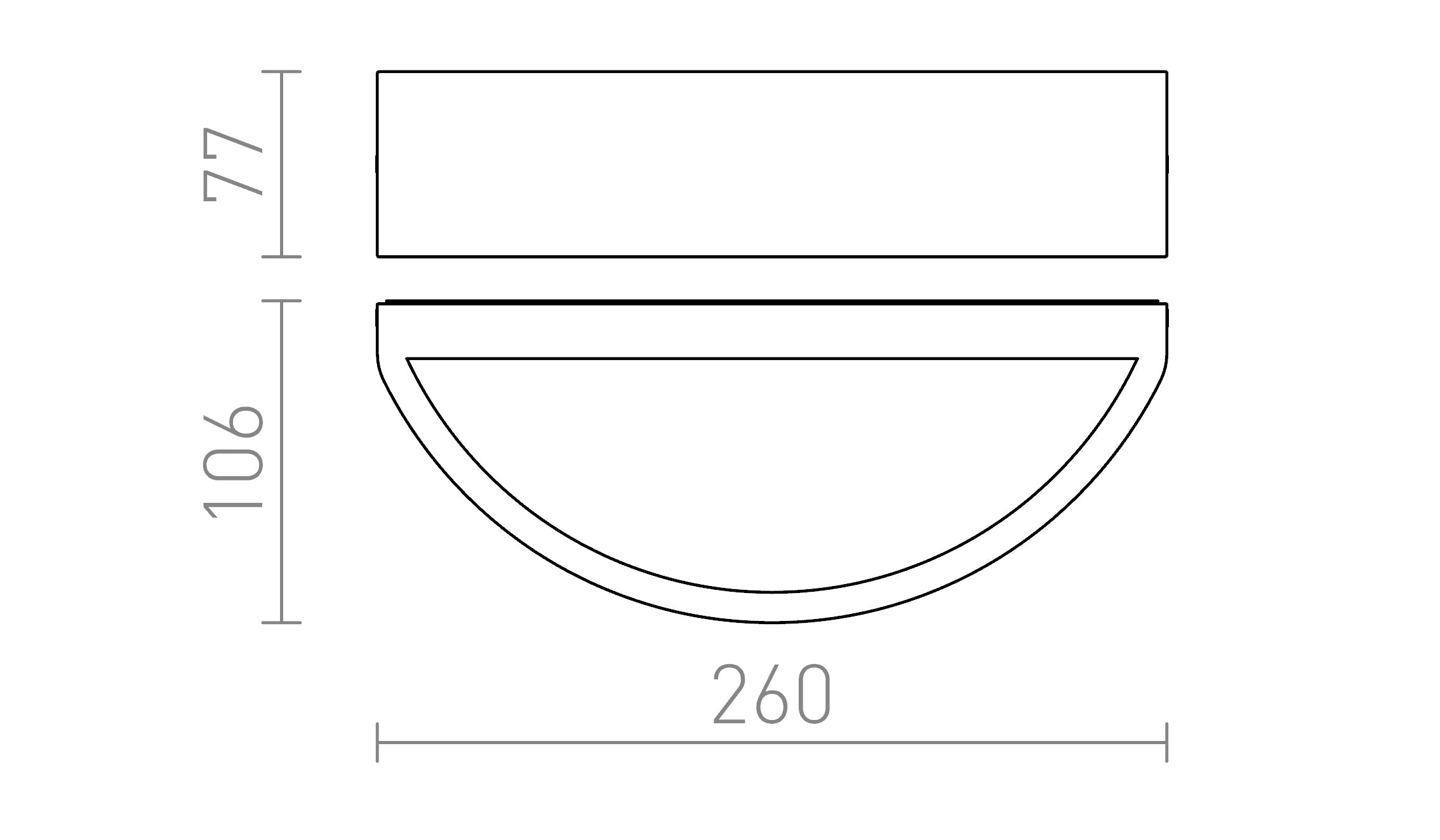 LESA  wall lamp - Product sketch