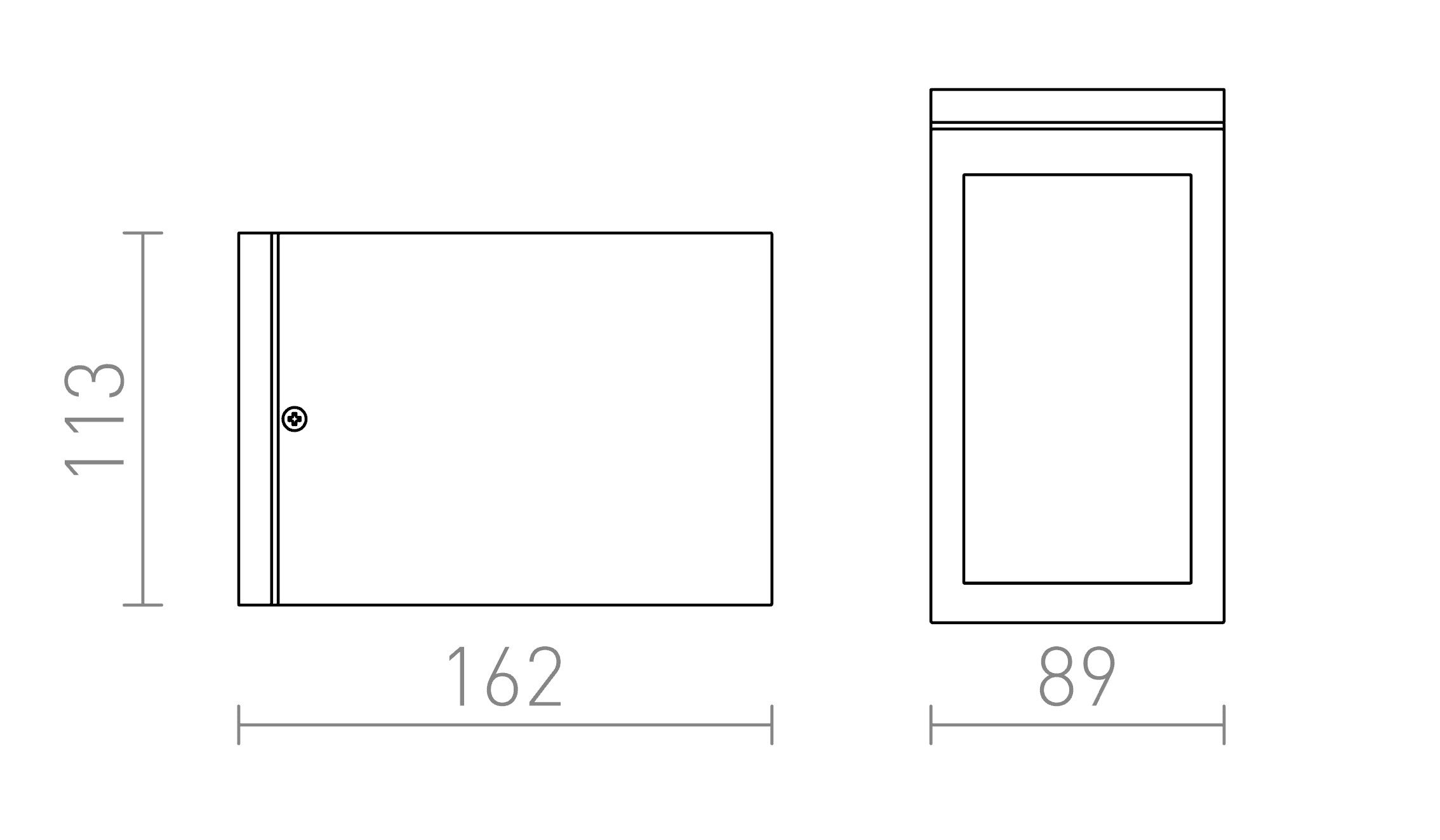 CABOX II wall lamp - Product sketch