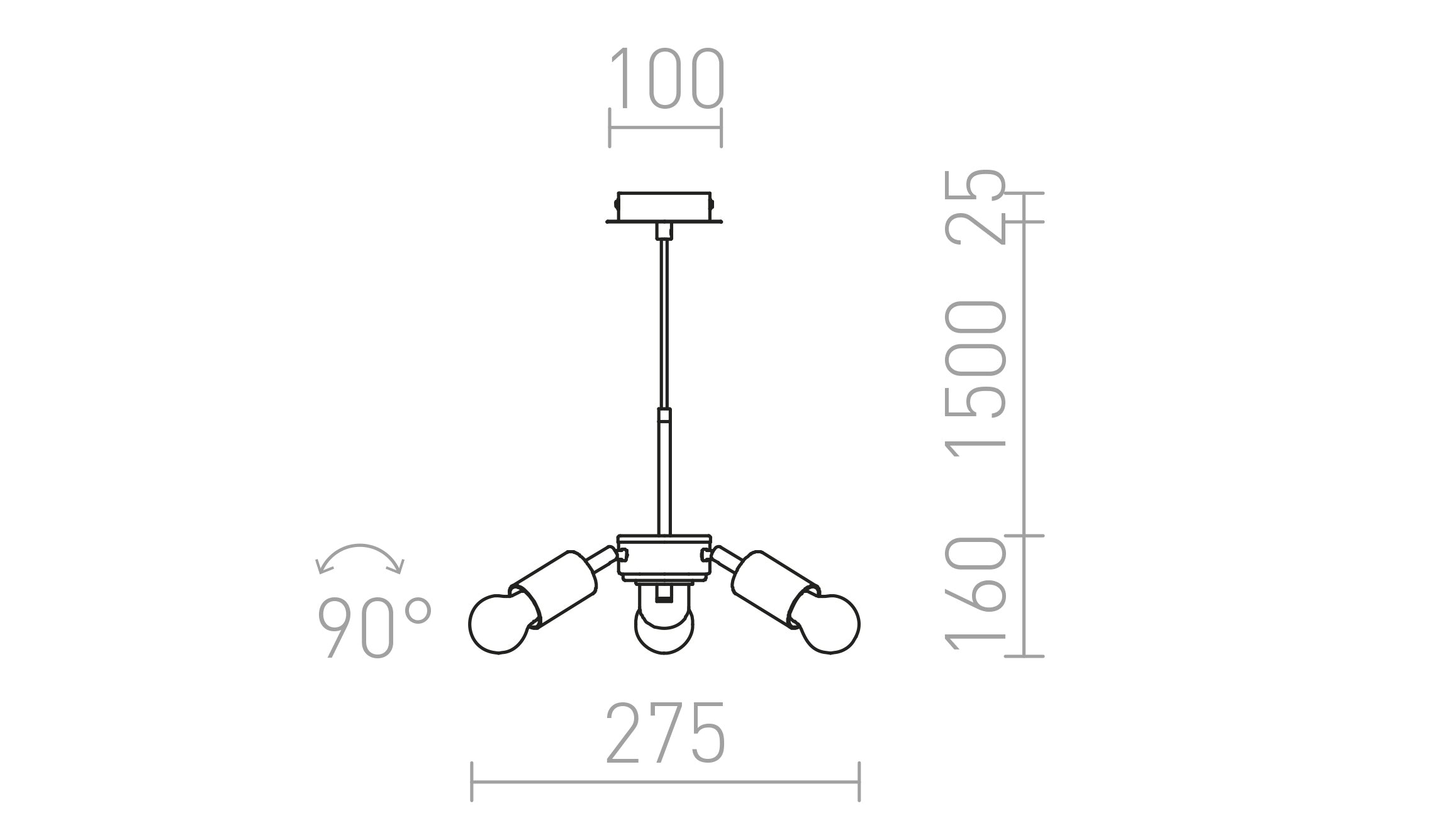 TRIX  pendant set lamp - Product sketch