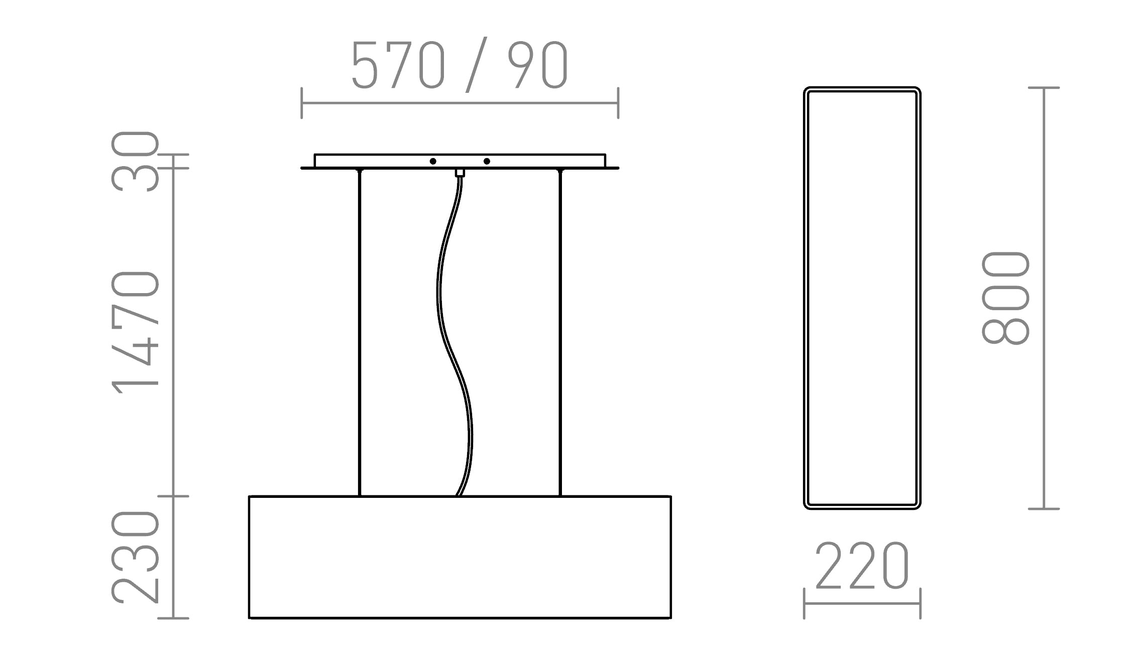 LOPE 80 pendant lamp - Product sketch