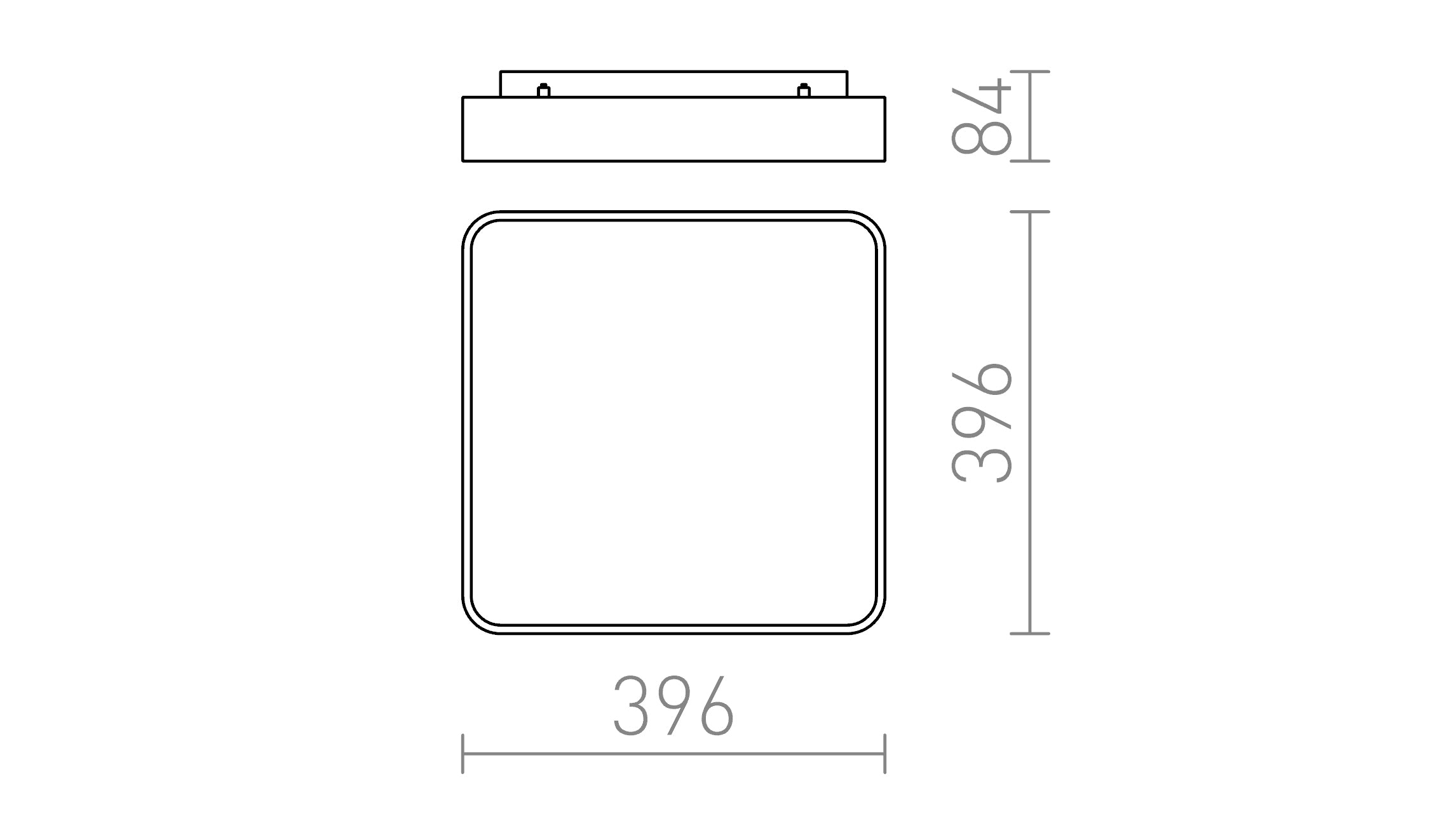 MENSA SQ 40 CEILING - Product sketch