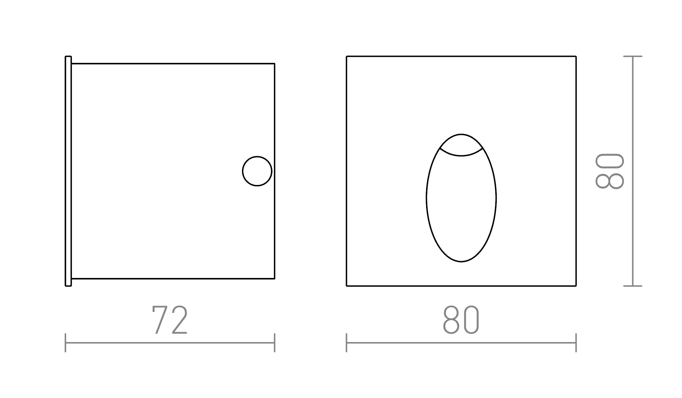 ELICA SQUARE - Product sketch