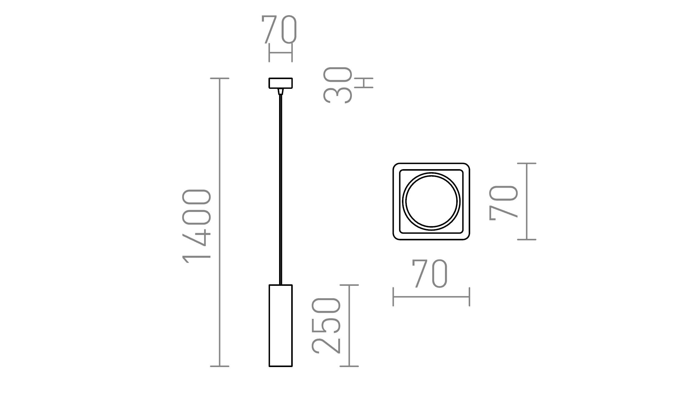 JACK RC PENDANT - Product sketch