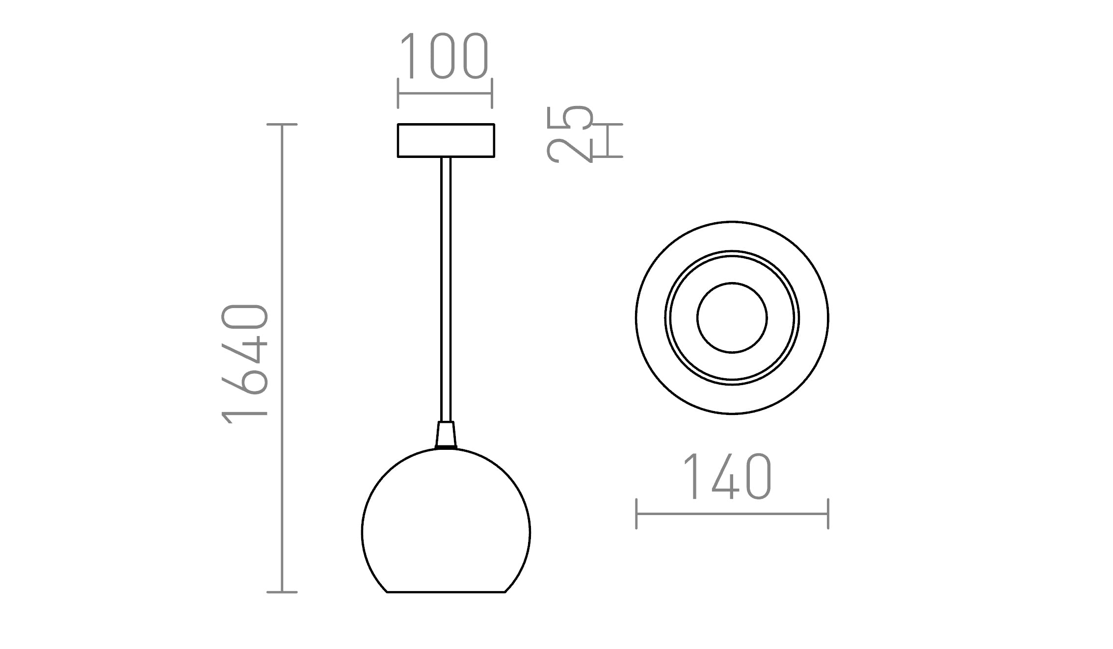 COPA  pendant lamp - Product sketch