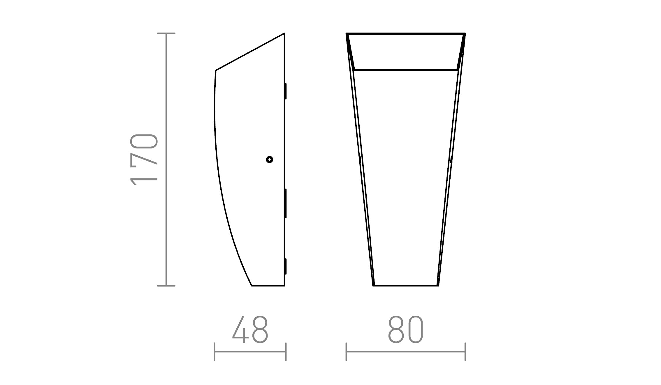 PIA  wall lamp - Product sketch