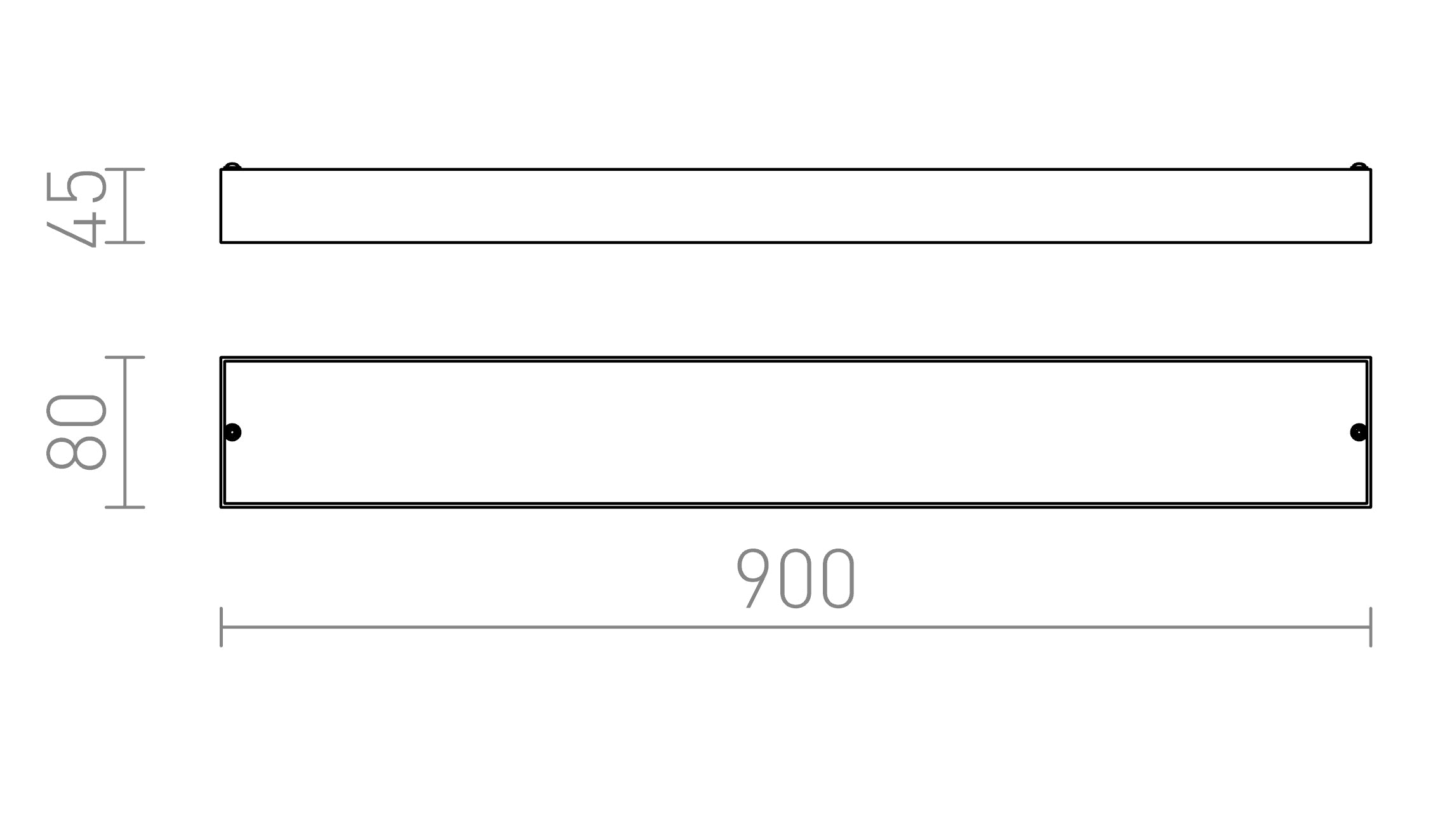 MARINA LED 90 wall lamp - Product sketch