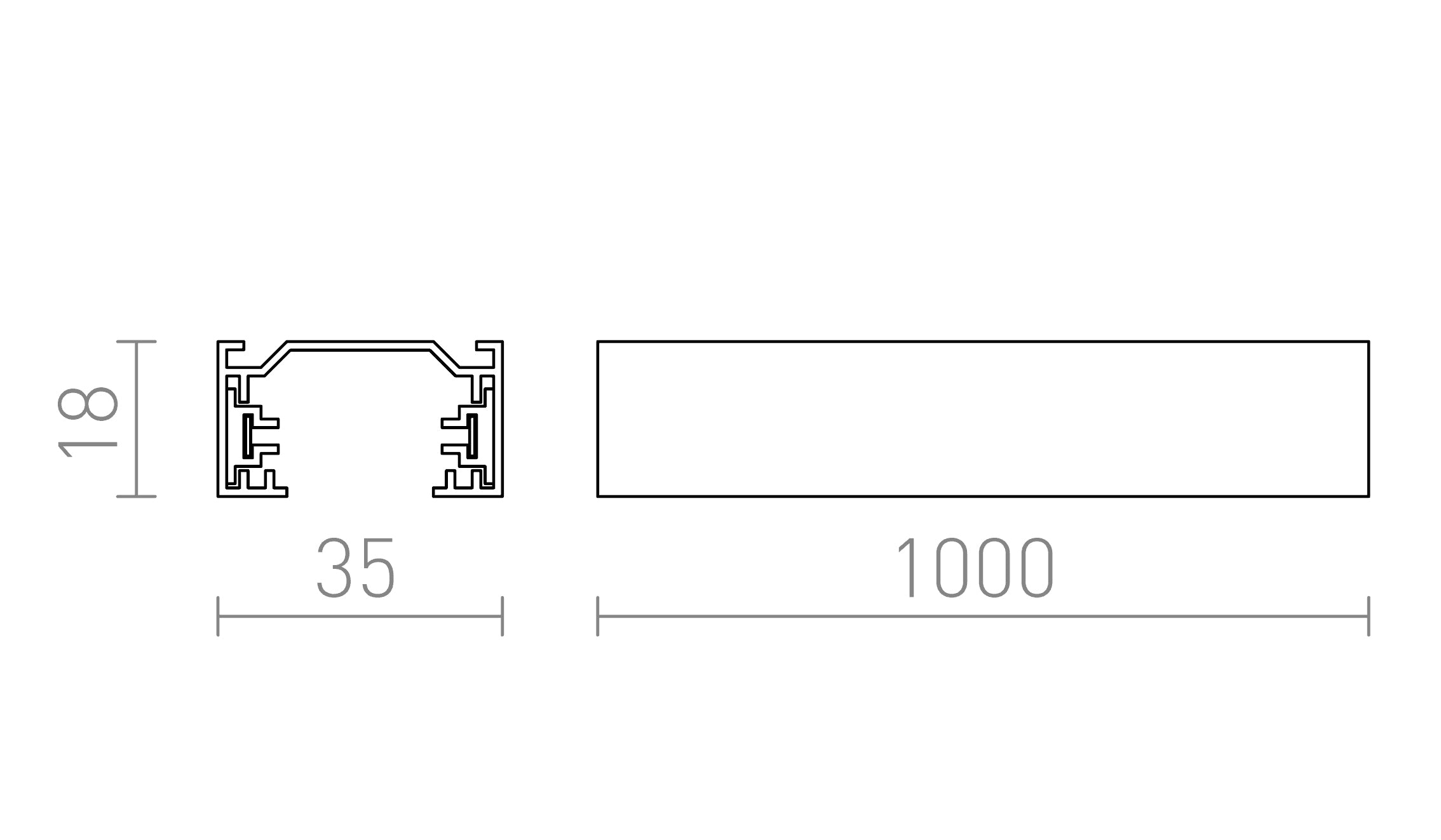 1-CIRCUIT TRACK 1M - Product sketch