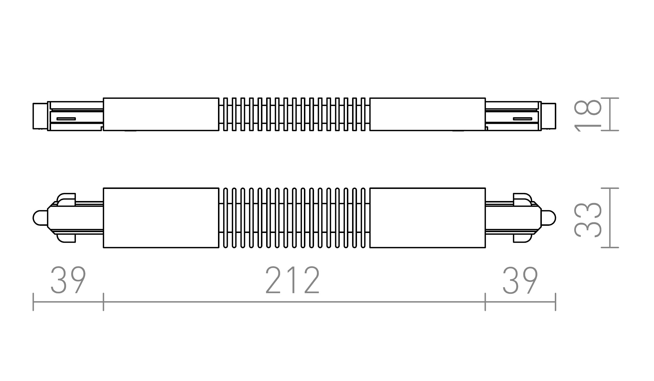 FLEX CONNECTOR FOR 1-CIRCUIT TRACK - Product sketch