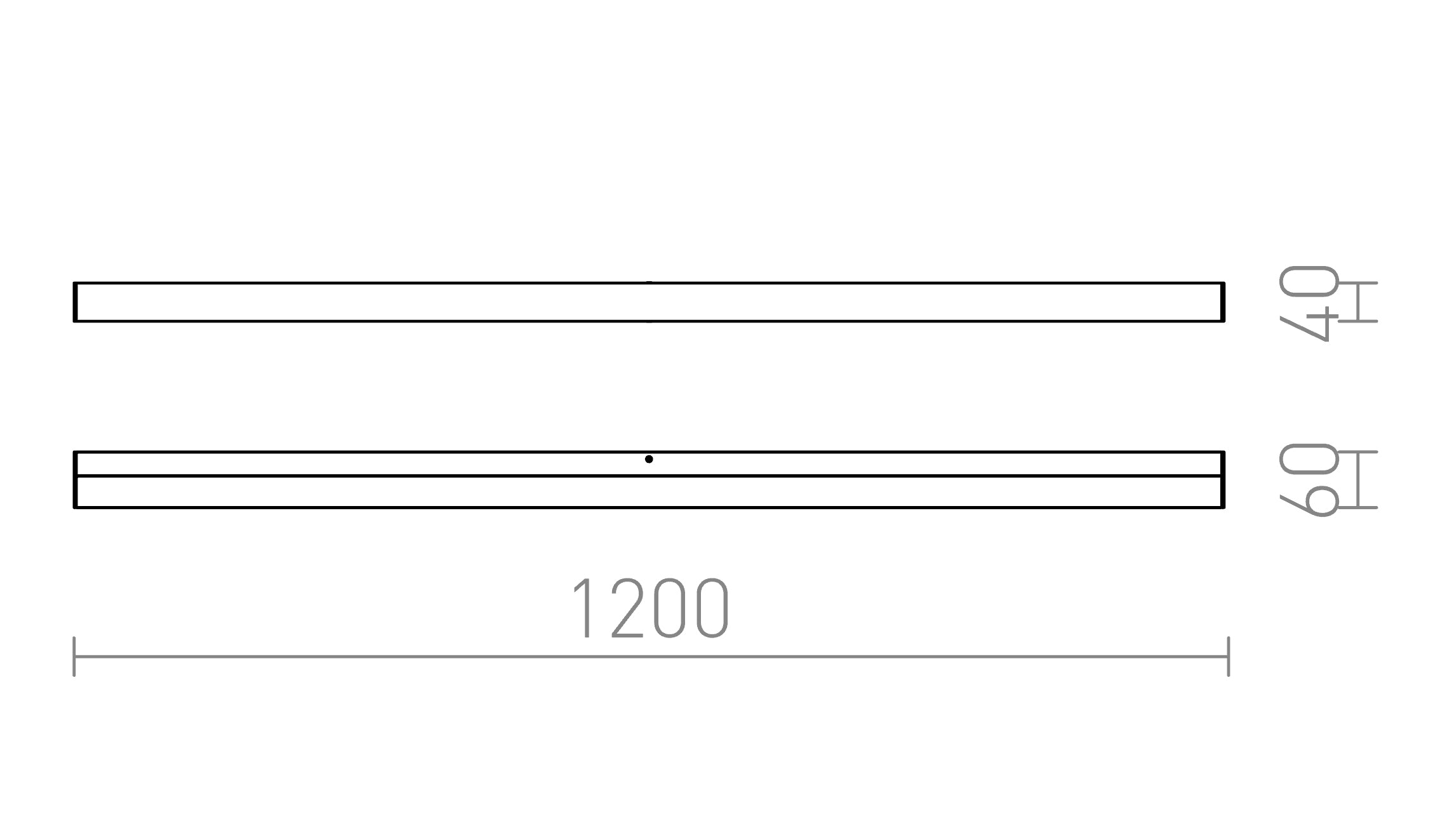 LEVIA 120 wall lamp - Product sketch