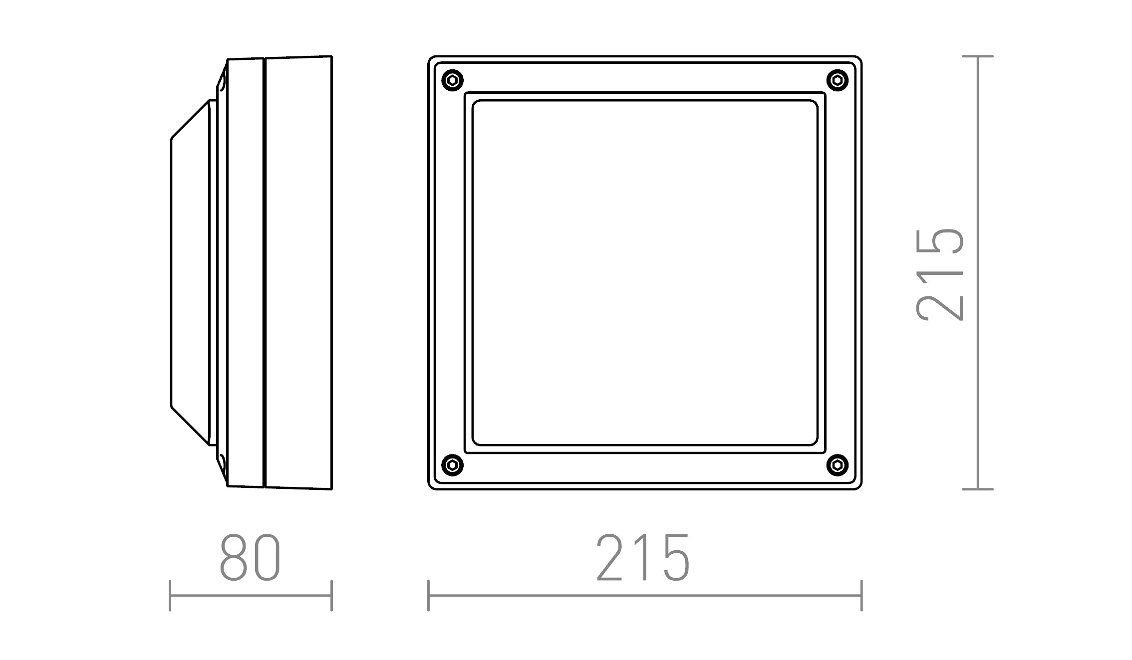 DELTA 215 SURFACE MOUNTED - Product sketch