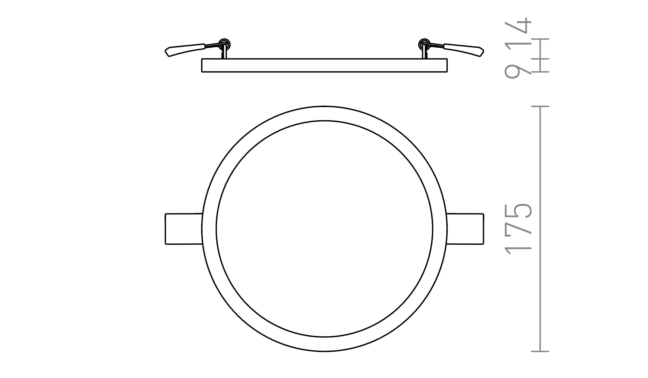 HUE R 17 RECESSED - Product sketch