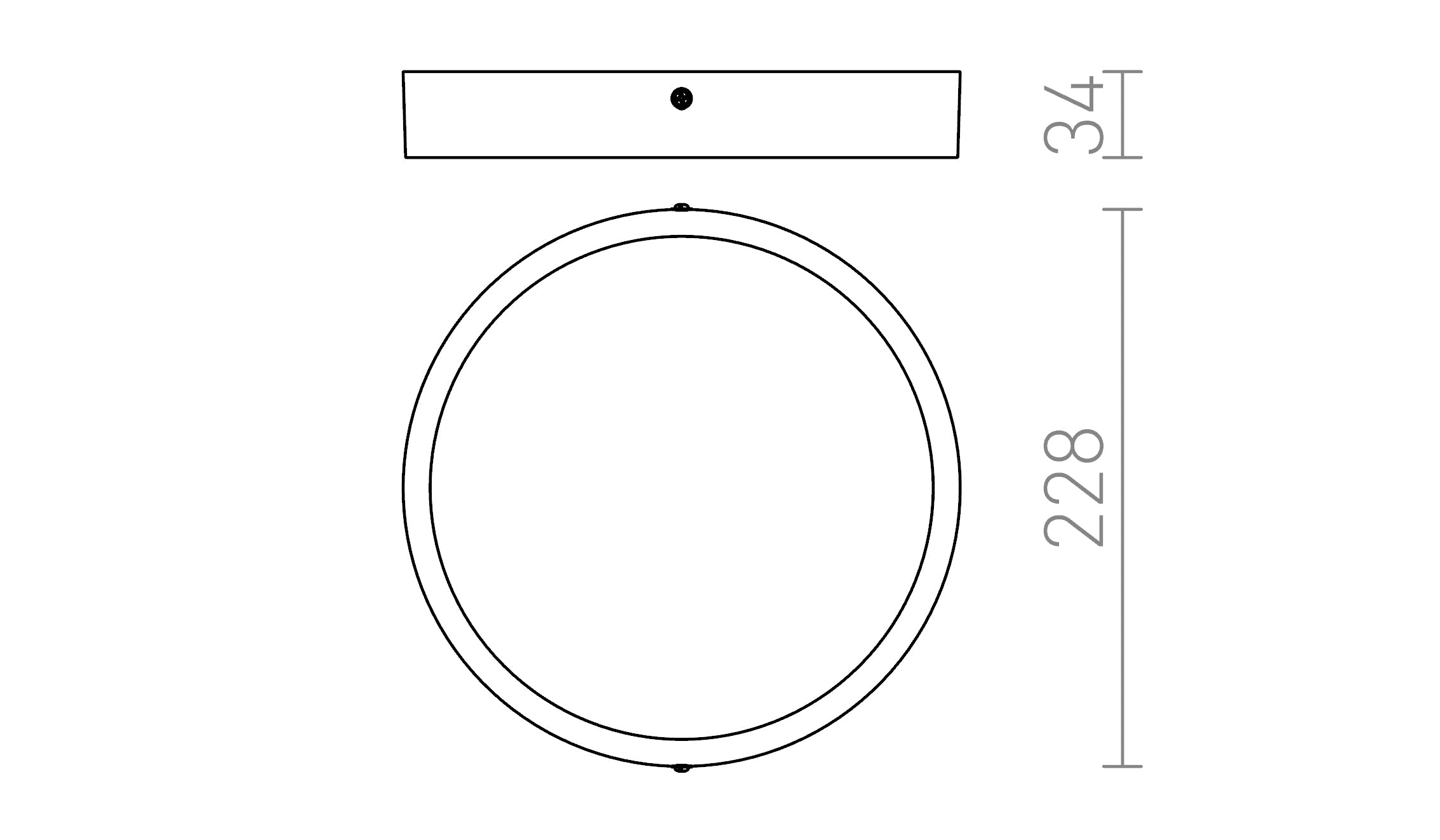 HUE R 22 CEILING - Product sketch