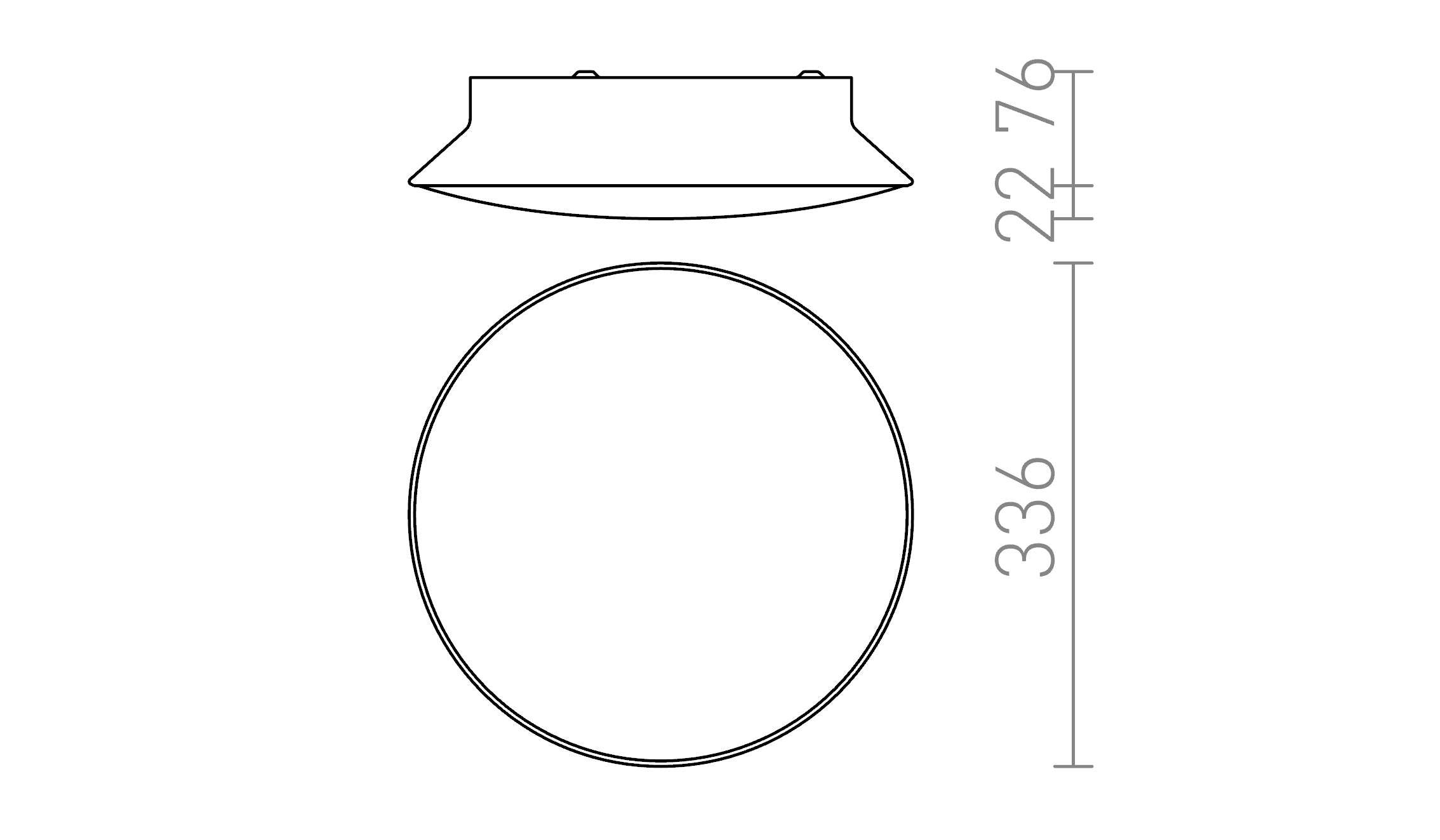 MARA  ceiling lamp - Product sketch