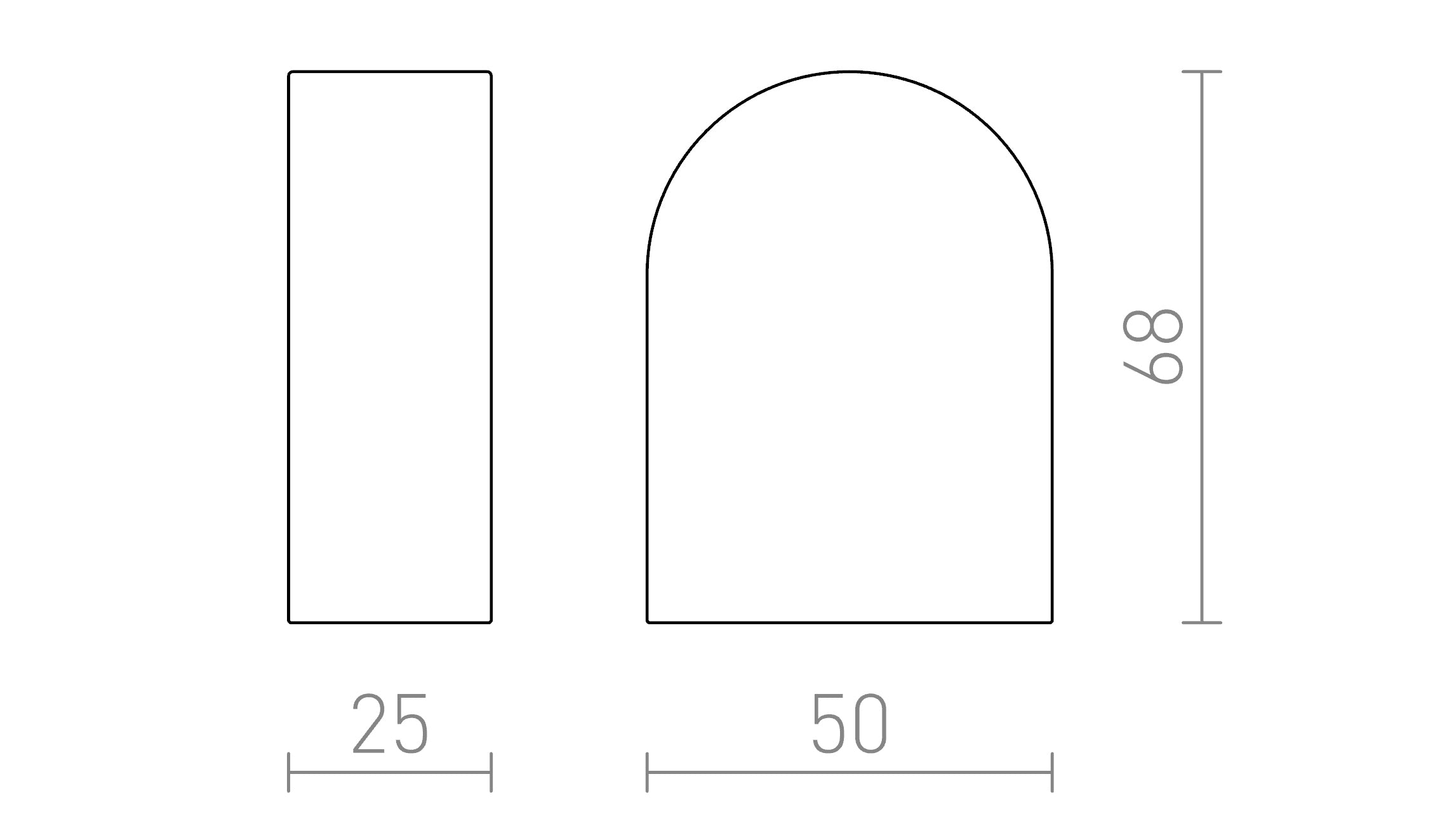 TAMPA END CAPS - Product sketch