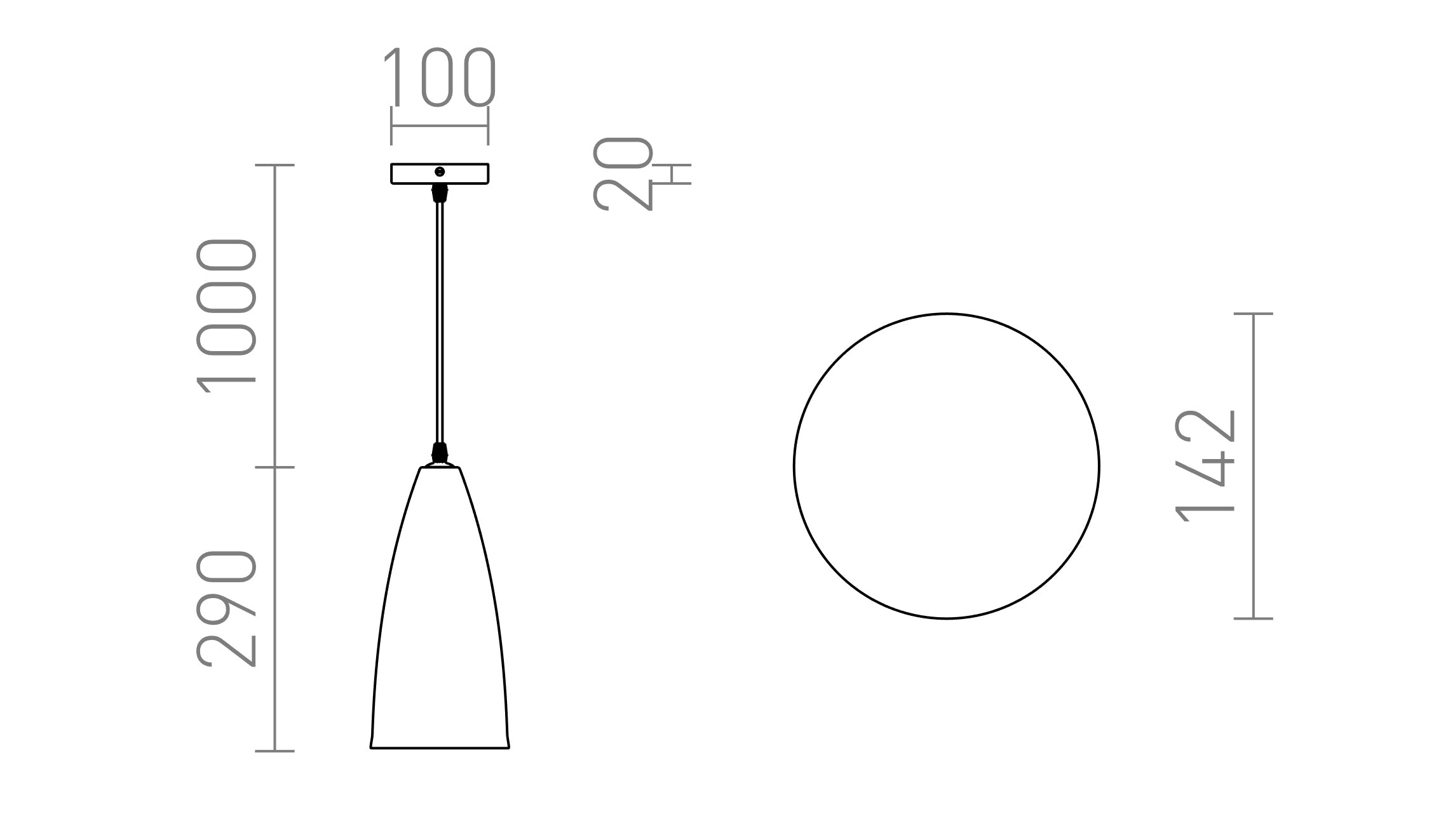 TUTTI  pendant lamp - Product sketch