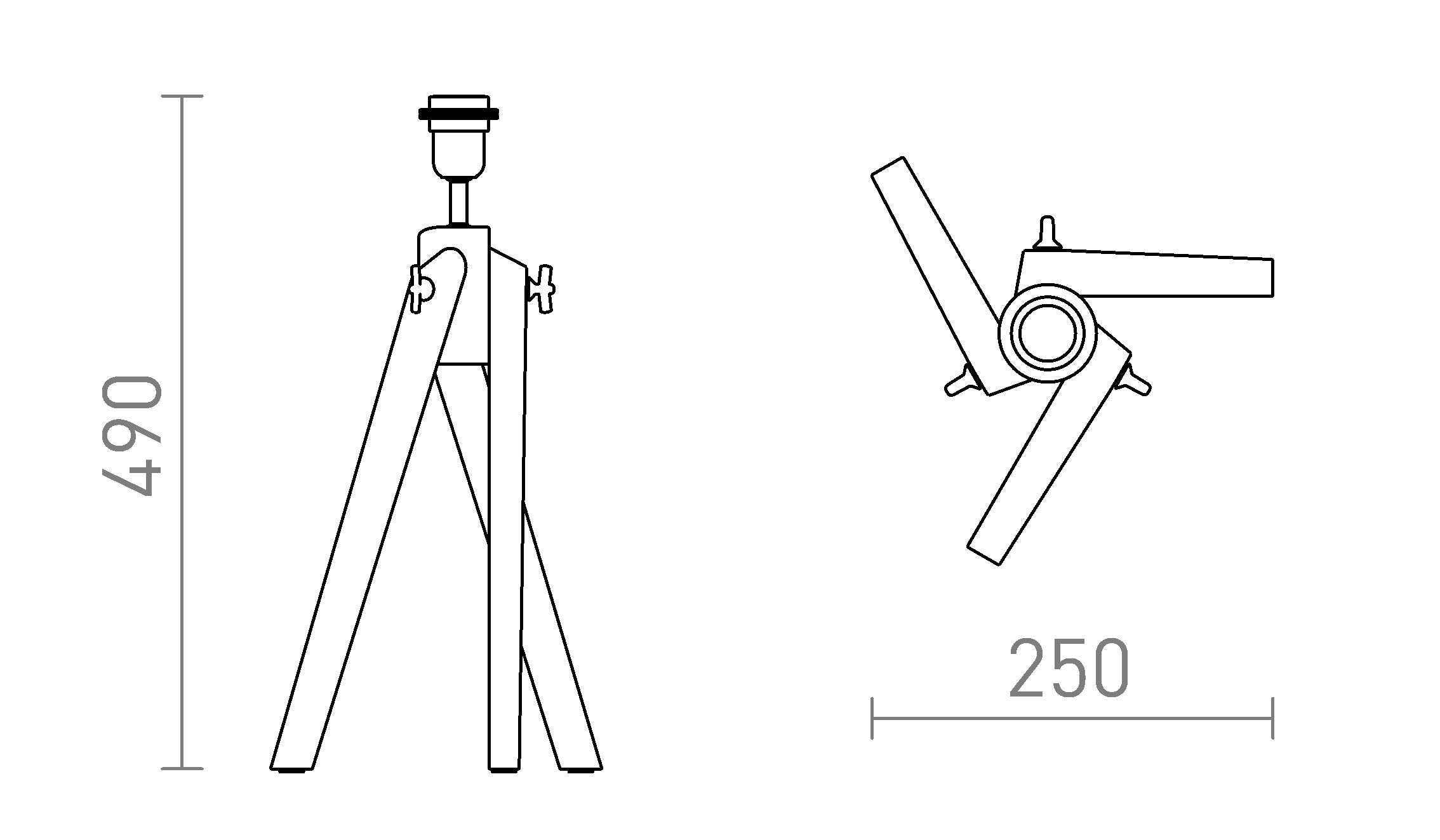 AMBITUS TABLE BASE - Product sketch
