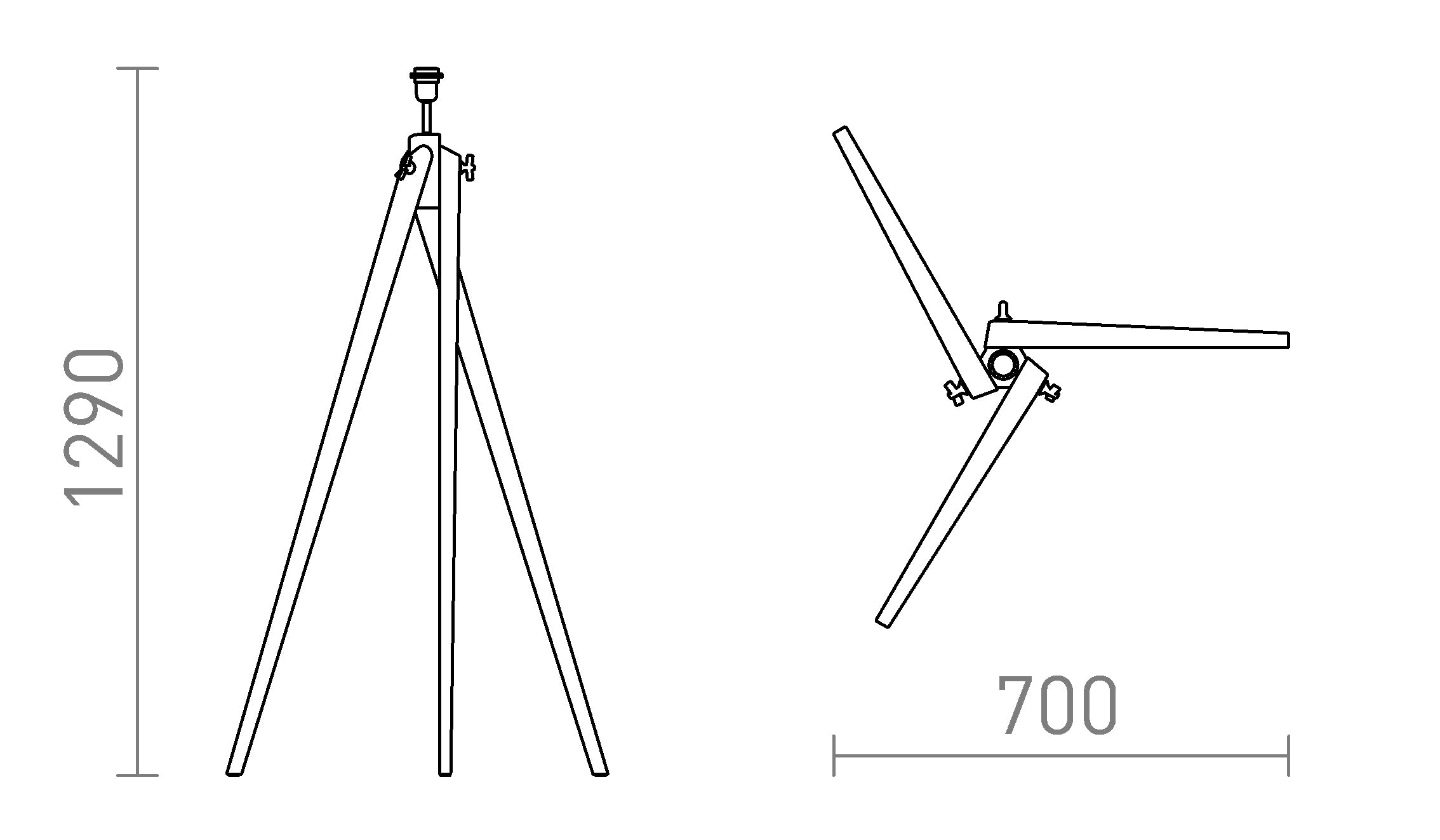 AMBITUS FLOOR BASE - Product sketch