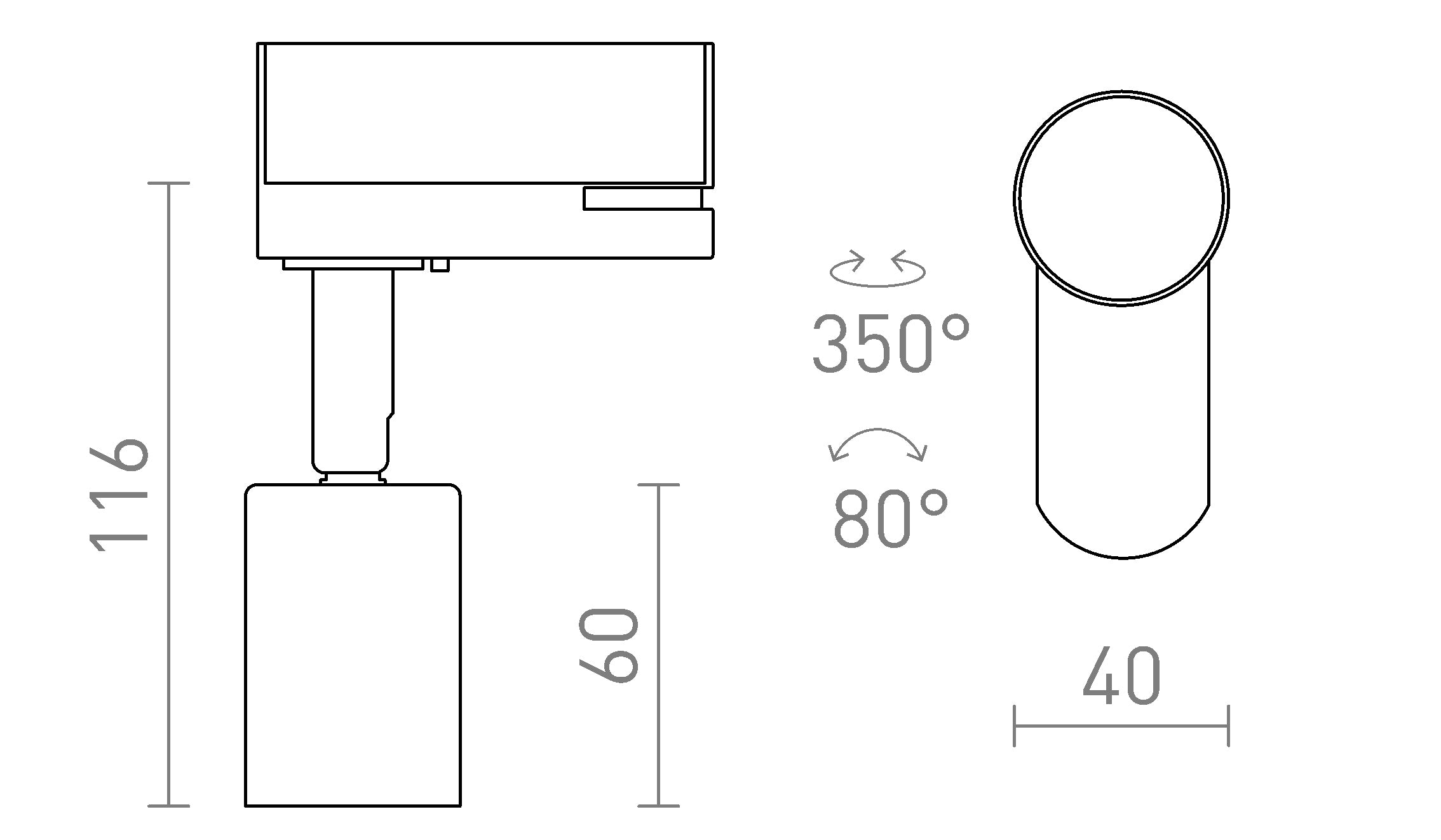 FAX E27 FOR 3-CIRCUIT TRACKS - Product sketch