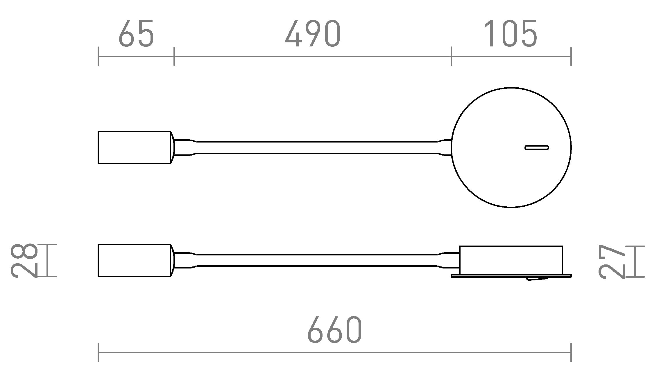 VALE  wall lamp - Product sketch
