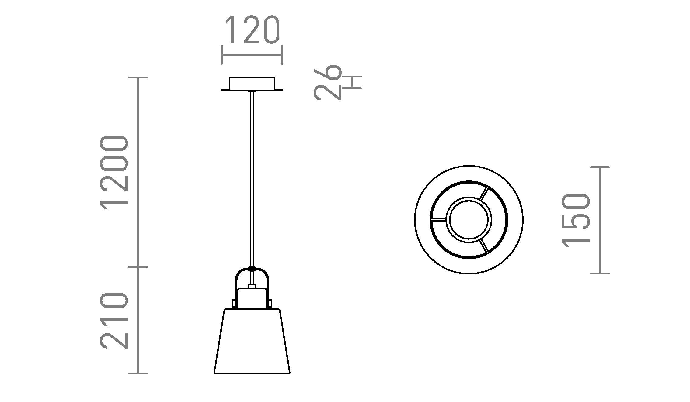 CHOUPETTE PENDANT - Product sketch