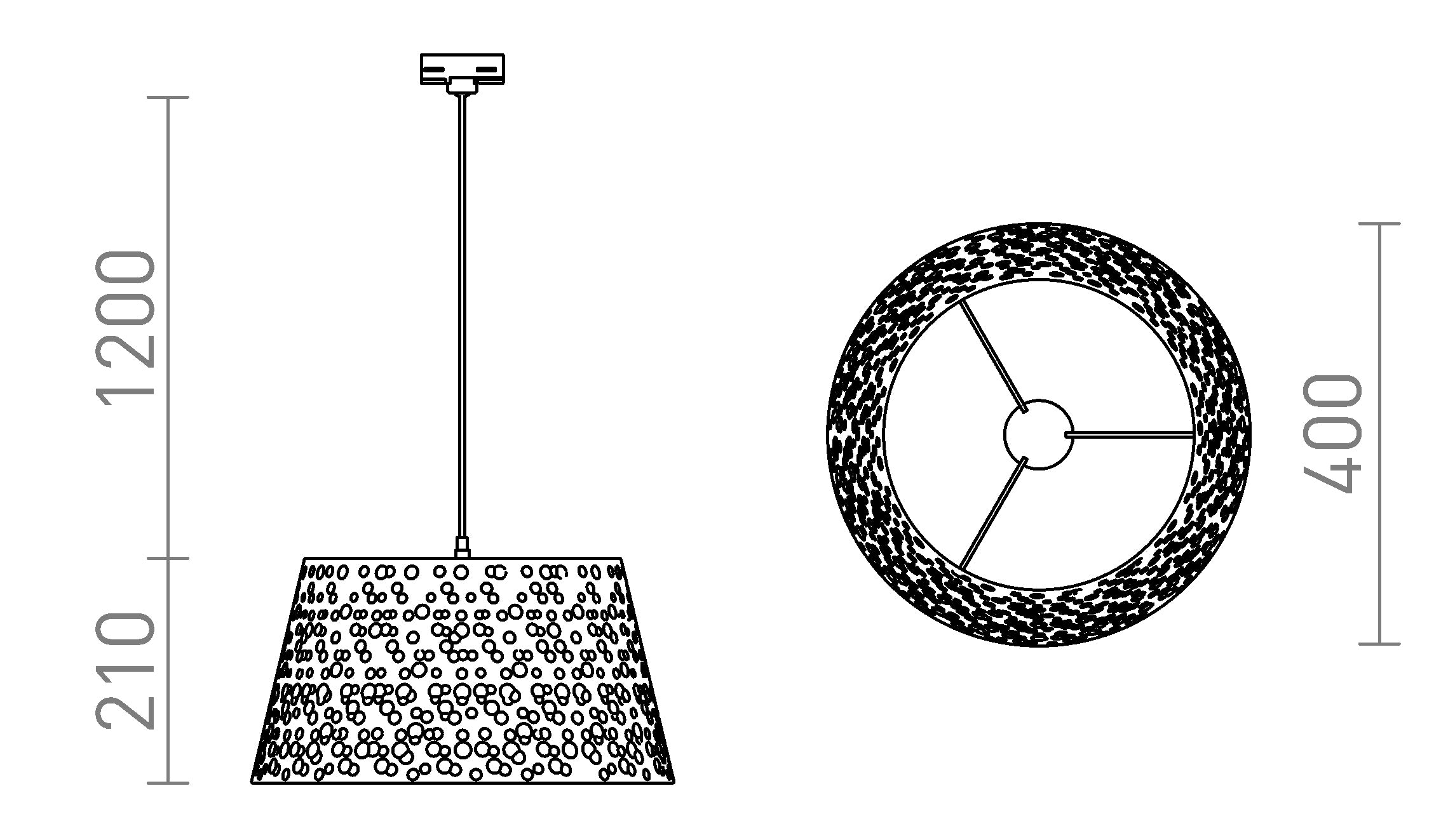 BUCKY FOR 3-CIRCUIT TRACKS - Product sketch
