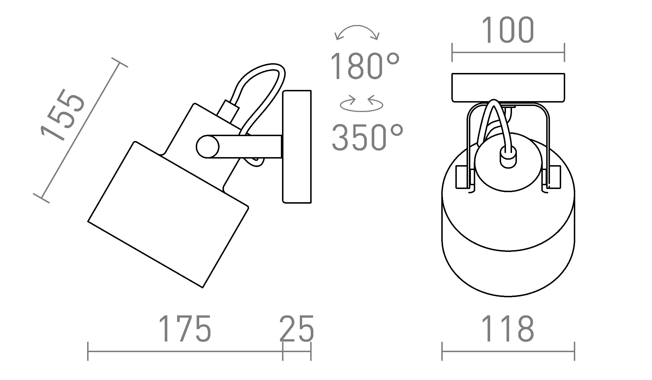 CELEIA SURFACE MOUNTED - Product sketch