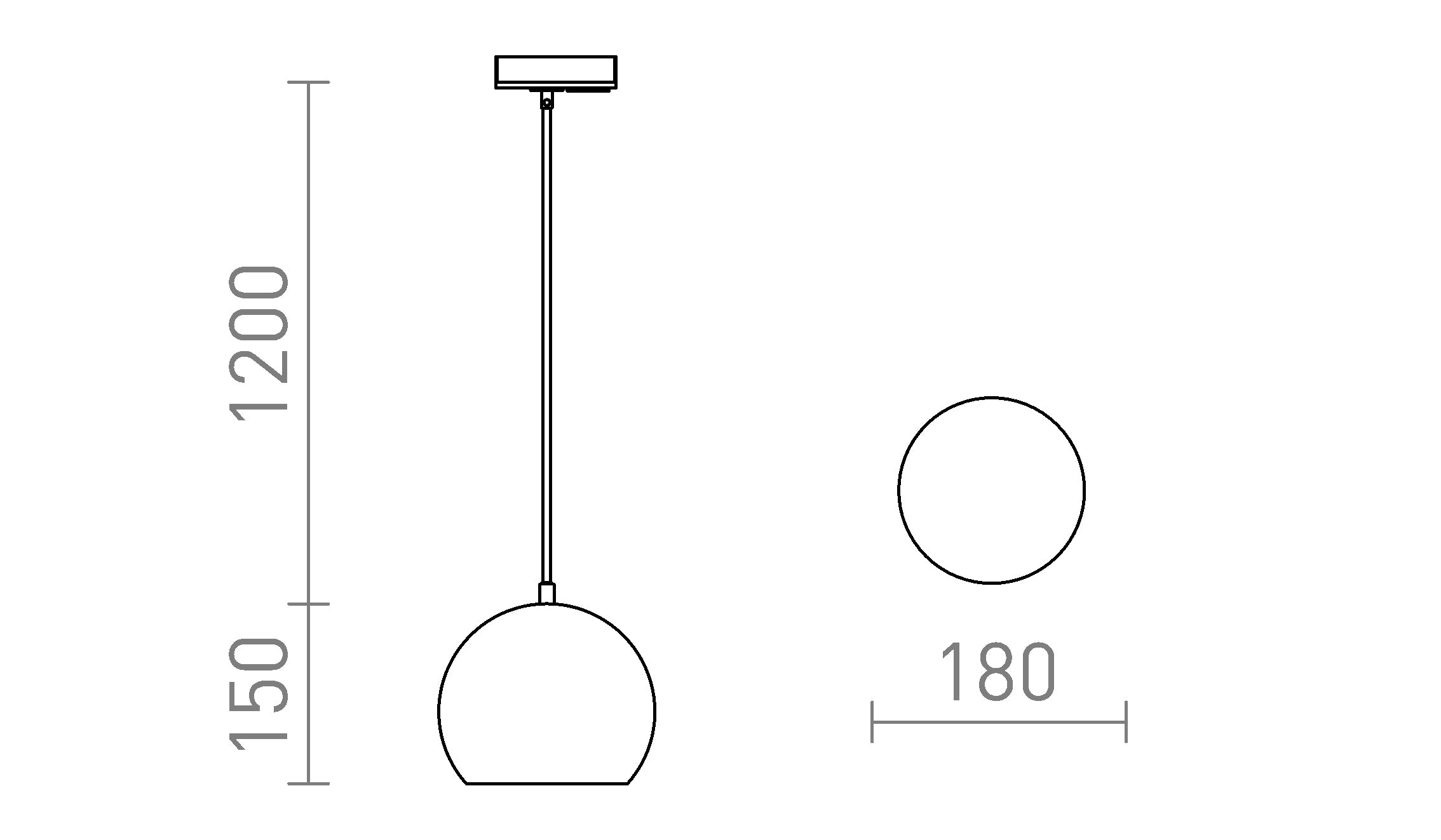 AGNETA FOR 1-CIRCUIT TRACKS PENDANT - Product sketch