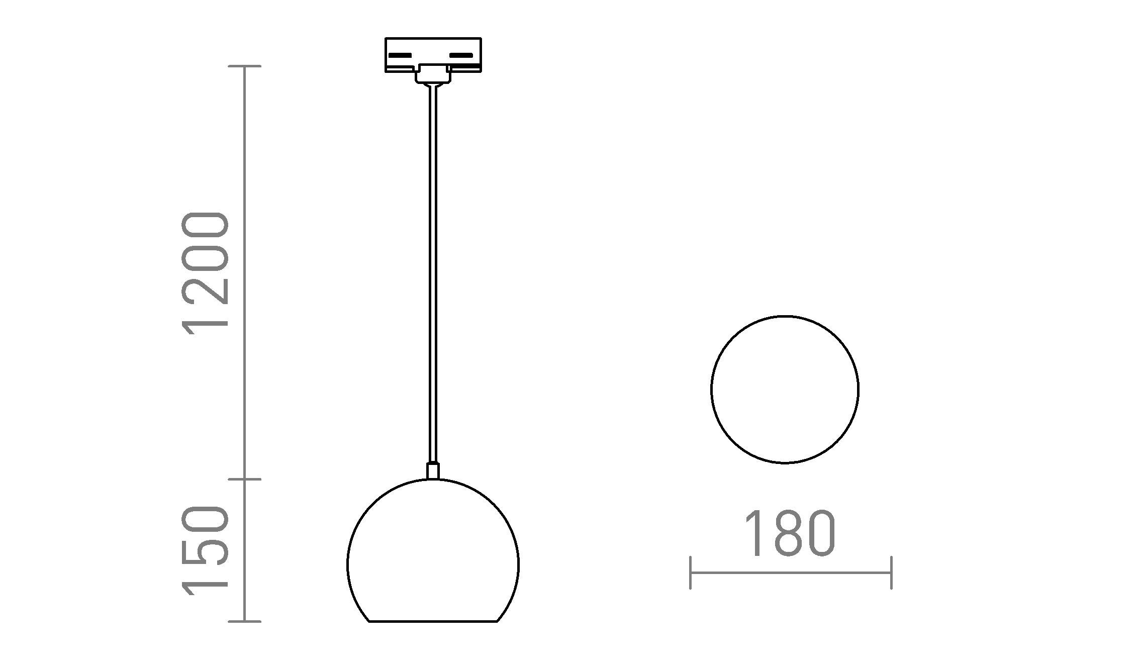 AGNETA FOR 3-CIRCUIT TRACKS PENDANT - Product sketch