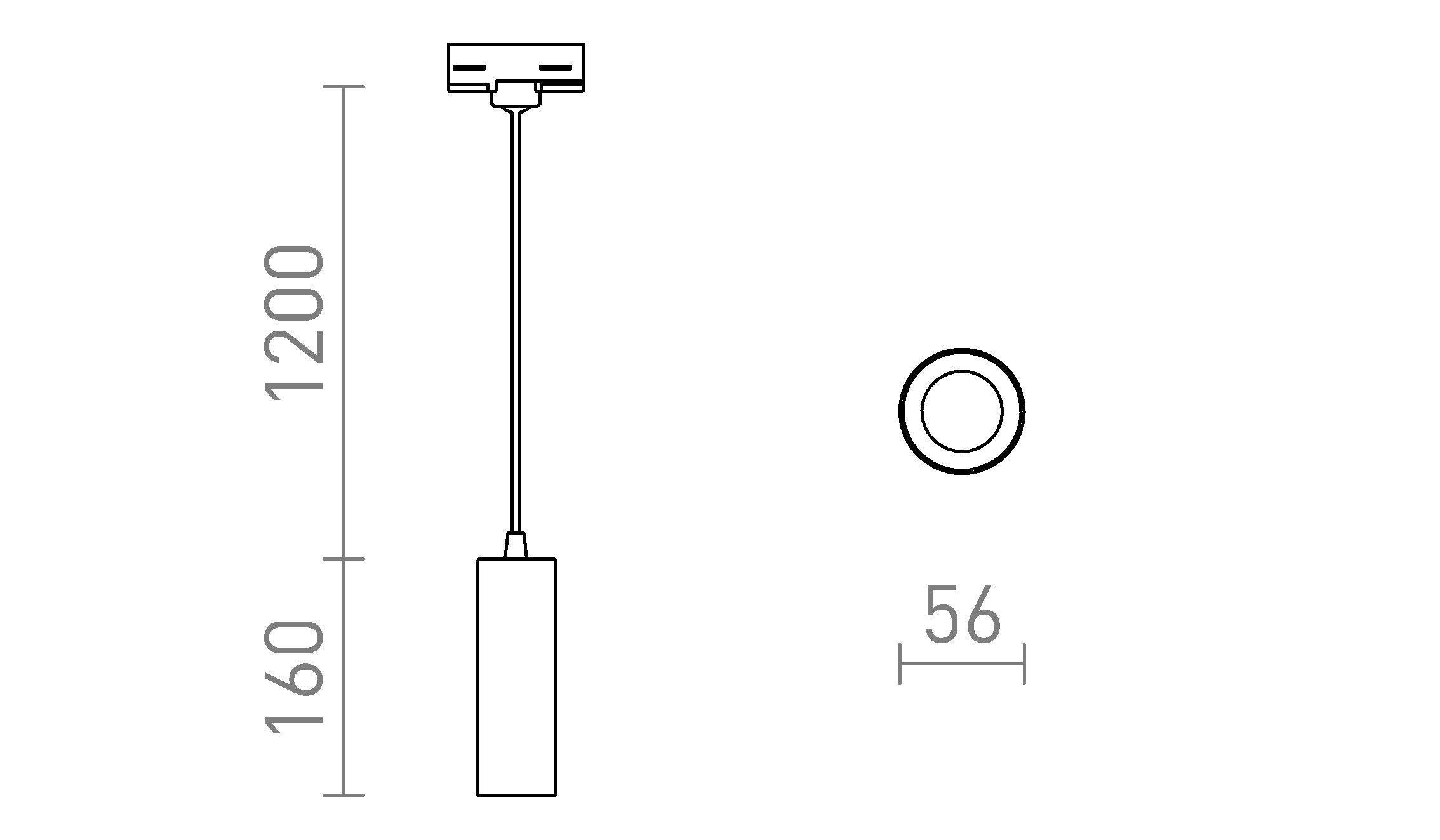 MAVRO FOR 3-CIRCUIT TRACKS PENDANT - Product sketch