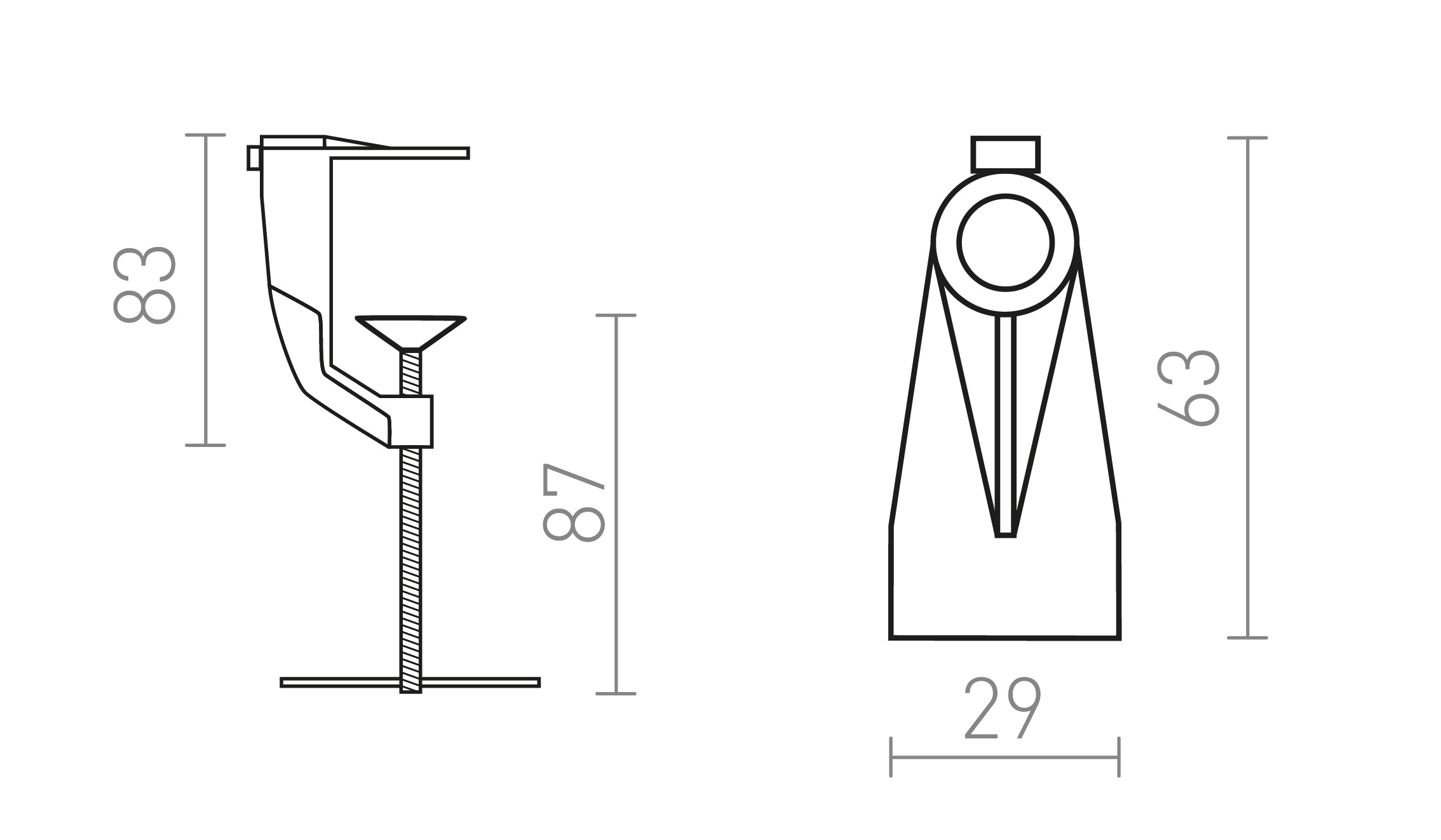 EMA C-CLAMP - Product sketch