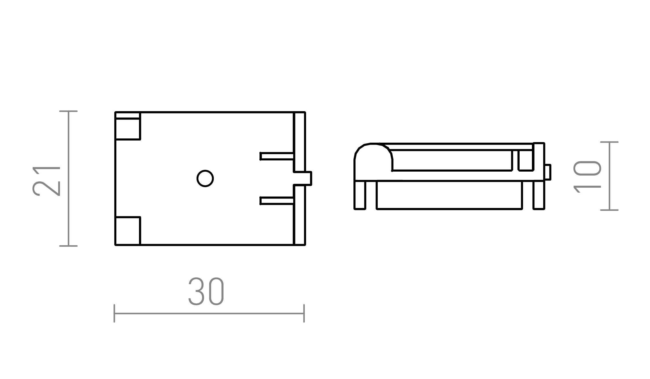 WAVE CONDUCTIVE CLIP - Product sketch