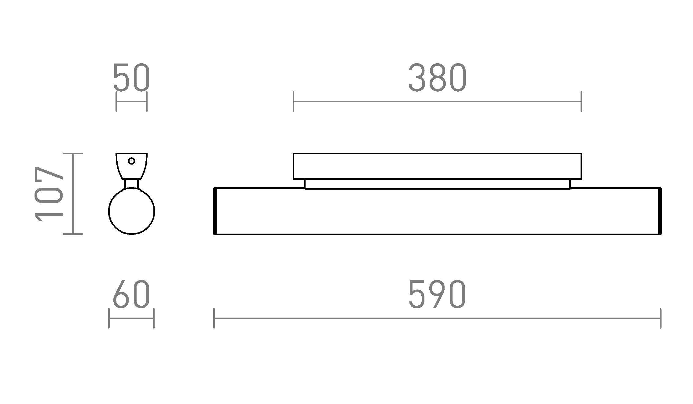 RIVIER LED 59 12W - Product sketch