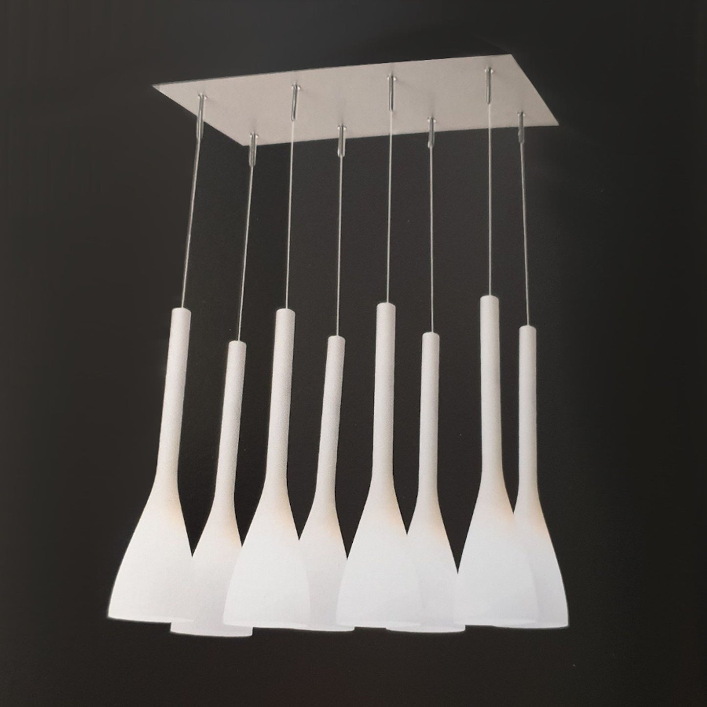 RENDL Outlet SWAN 8 pendant white frosted glass 230V E14 8x40W 3409053 2