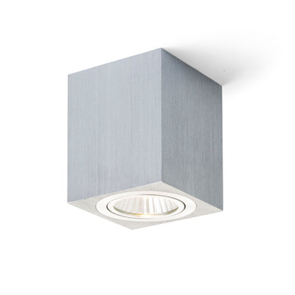 RENDL Outlet MAYO SQ ceiling directional brushed aluminum 230V/700mA LED 9W 36° 2700K R10325 1
