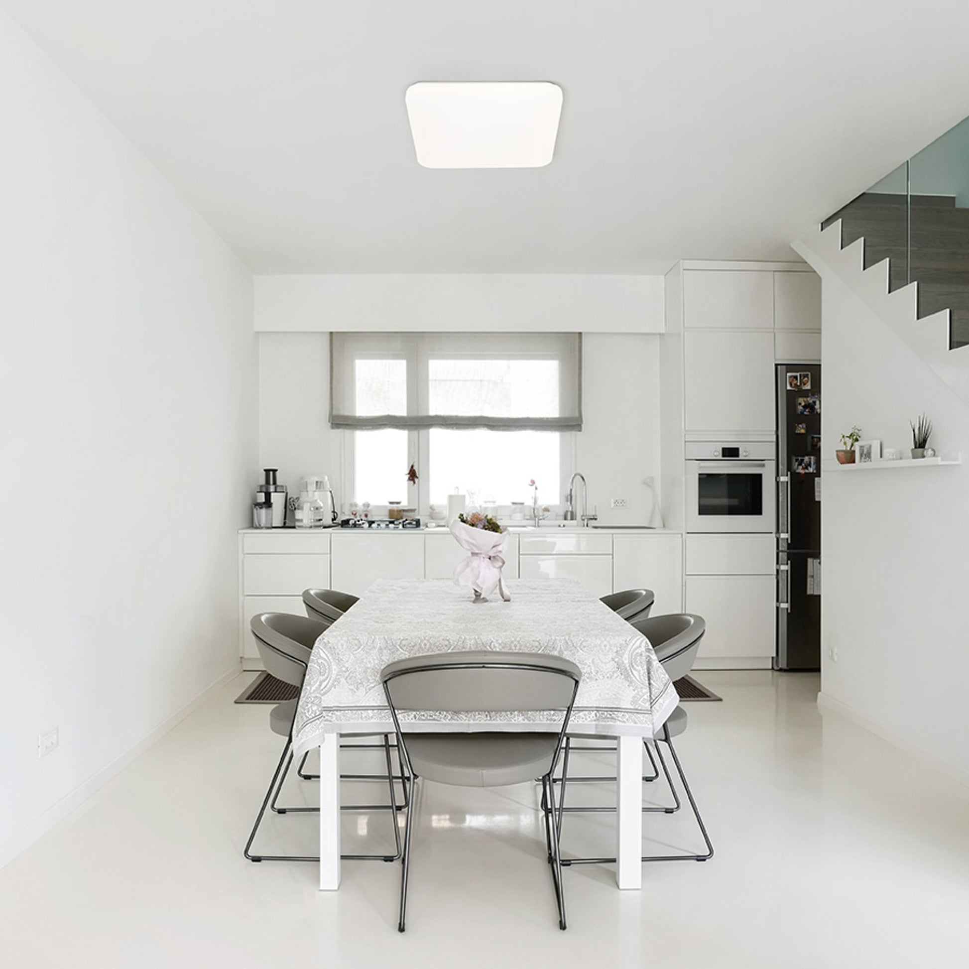 RENDL surface mounted lamp SEMPRE SQ 63 ceiling  frosted acrylic 230V LED 76W  3000K R12439 2