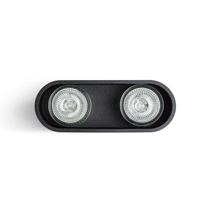 RENDL surface mounted lamp MANTOVA II ceiling matte black  230V LED GU10 2x7W R12734 6