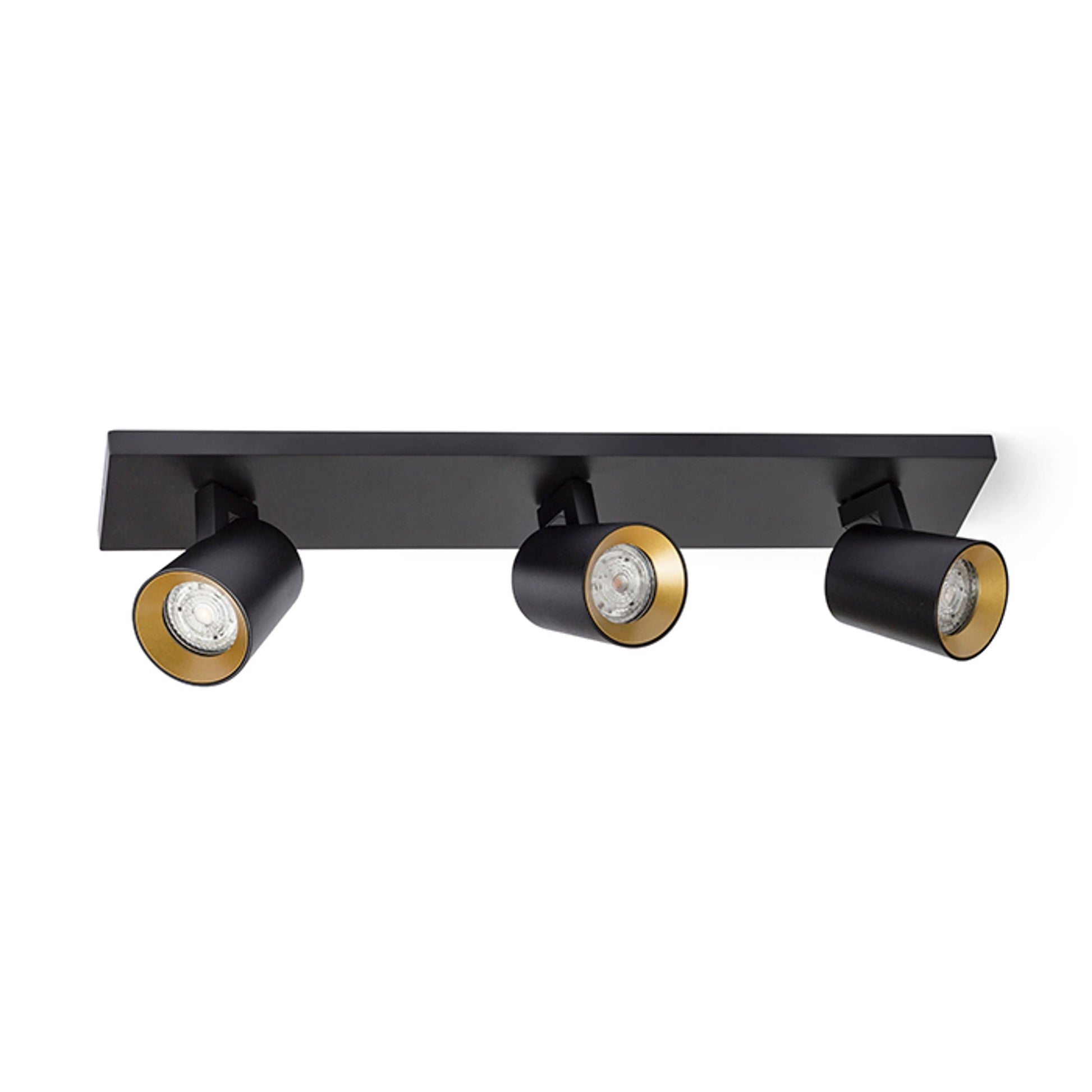 RENDL spotlight KENNY III surface mounted black/gold  230V LED GU10 3x8W R12920 1