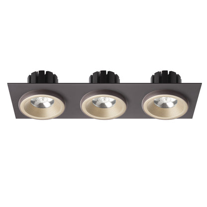 RENDL recessed light SHARM SQ III recessed pearl gold/brown 230V LED 3x10W 24° 3000K R13261 2