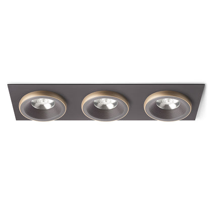 RENDL recessed light SHARM SQ III recessed brown/pearl gold 230V LED 3x10W 24° 3000K R13262 1