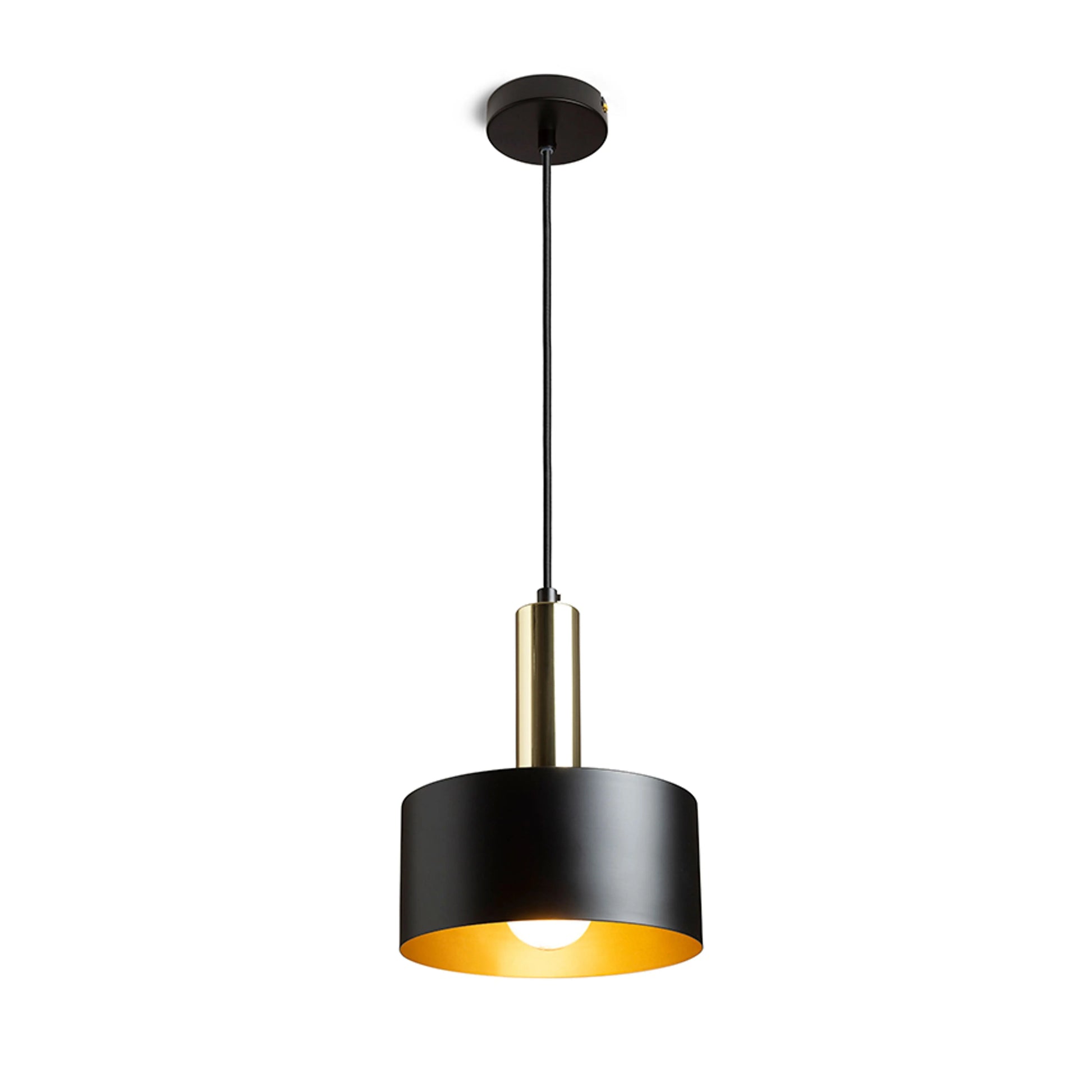 RENDL pendant lamp GIULIA 20 pendant black/gold brown brass 230V LED E27 15W R13911 1