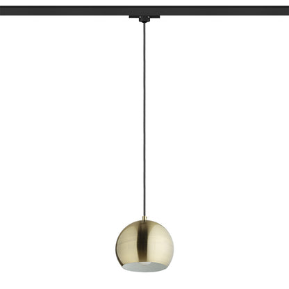RENDL 3-circuit track system AGNETA for 3-circuit tracks pendant  brushed brass 230V LED E27 11W R13976 2