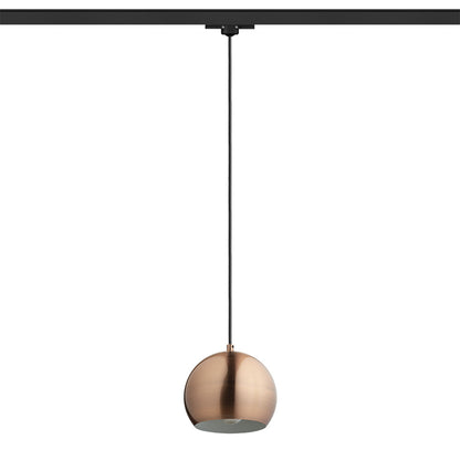 RENDL 3-circuit track system AGNETA for 3-circuit tracks pendant  brushed copper 230V LED E27 11W R13977 2