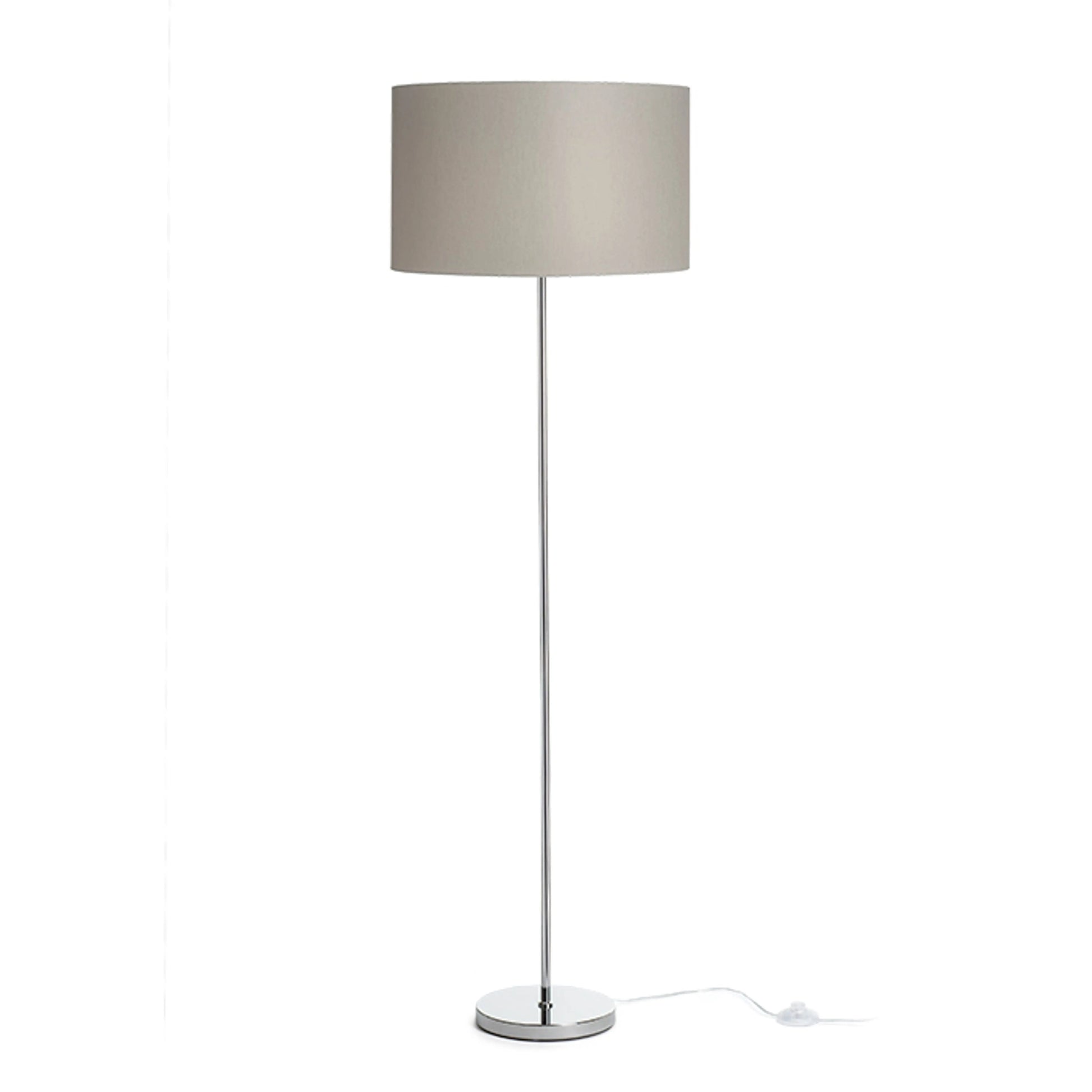 RENDL floor lamp NYC/RON 40/25 floor  Chintz light grey/chrome 230V LED E27 15W R14081 1