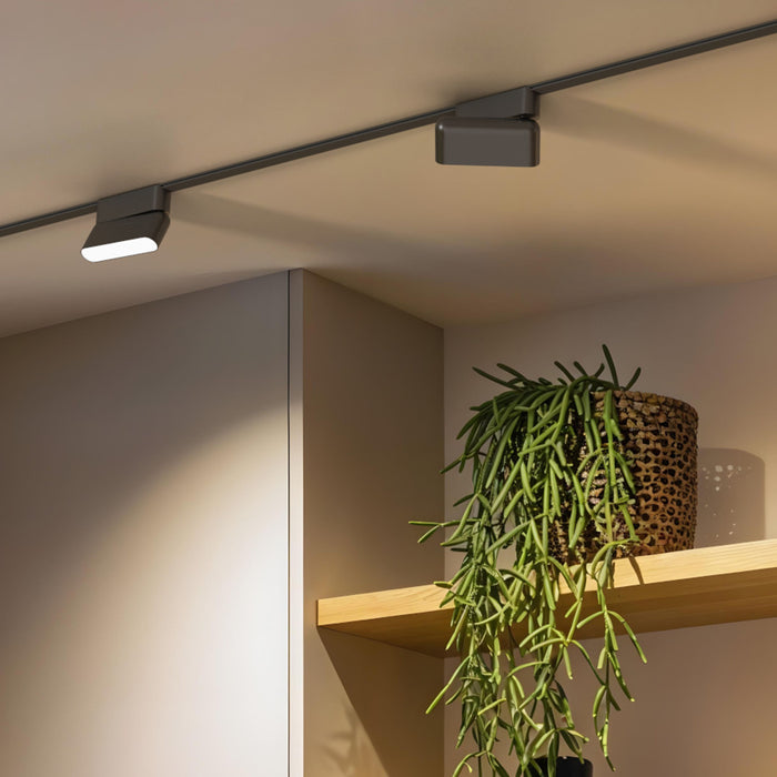 RENDL Ultra-thin track system OXONIA 11 with tilt-function for the VEGA/WAVE system black  24= LED 6W 110°  3000K 4000K 6500K R14321 2